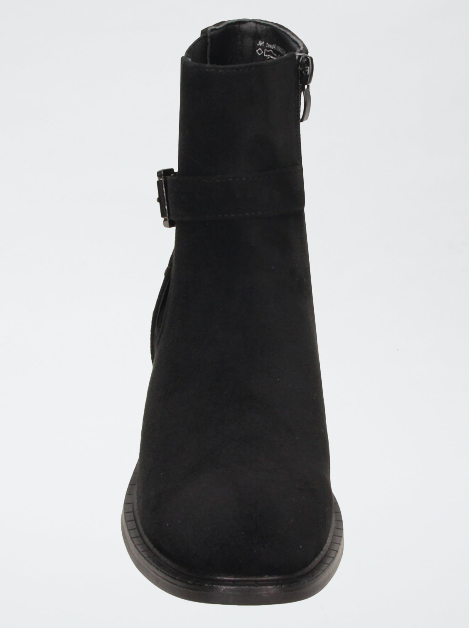 Boots zippées en suédine - Noir