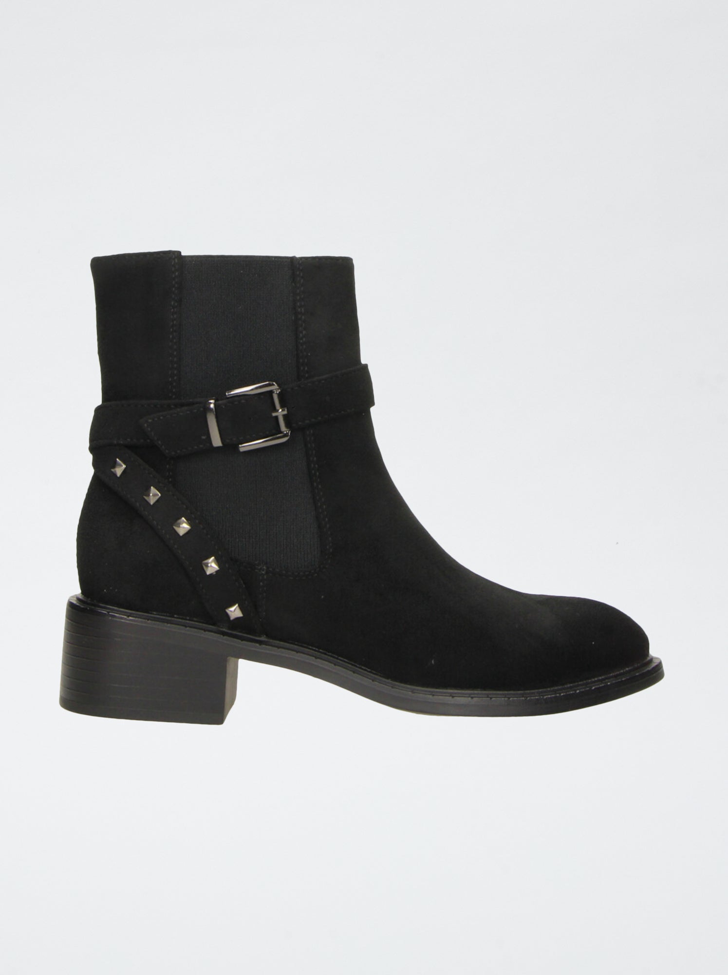 Boots zippées en suédine - Noir