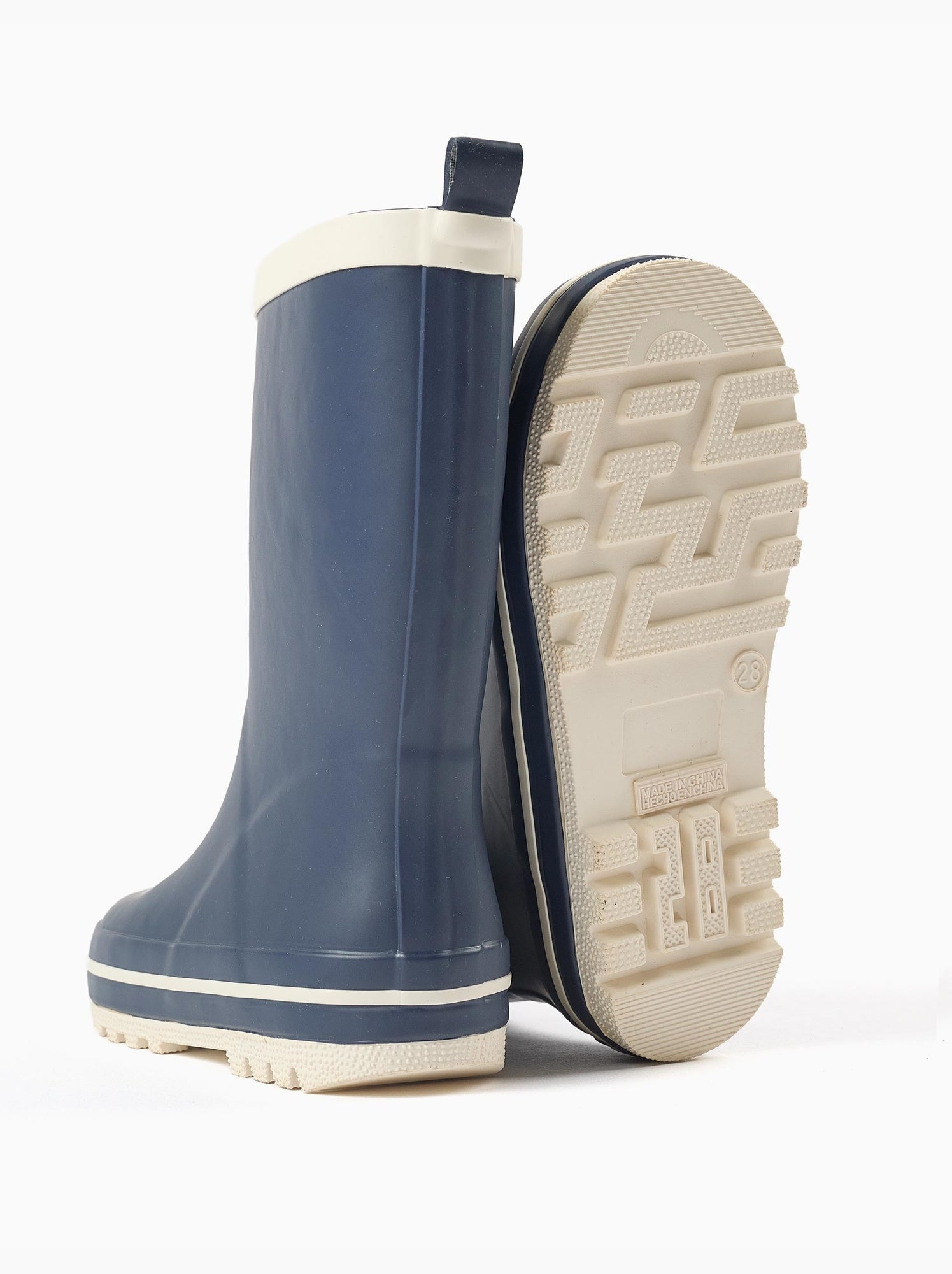Bottes de pluie en caoutchouc avec semelle antidérapante - Bleu Bleu
