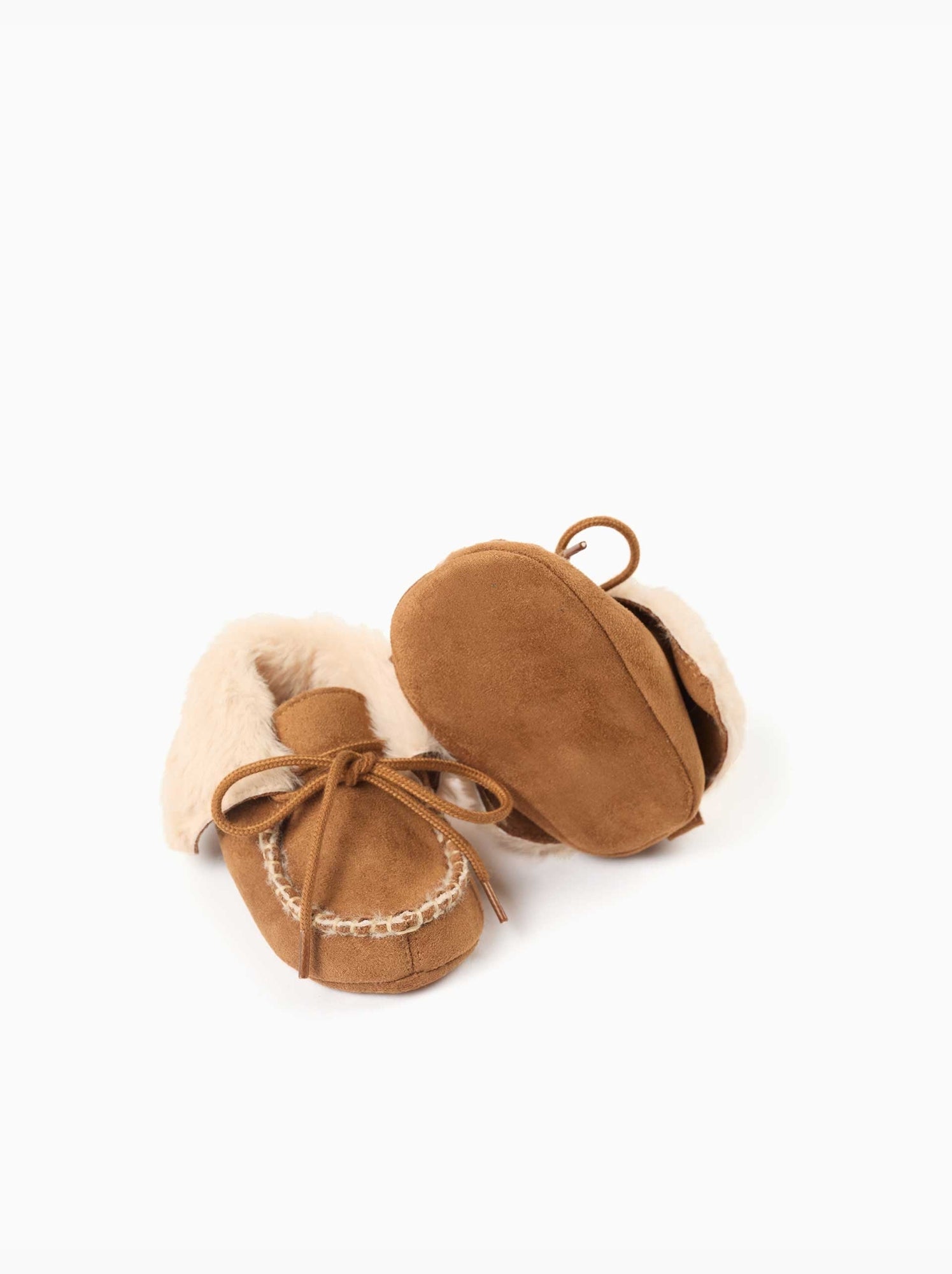 Bottes pré-marche avec doublure en peluche douce synthétique - Multicolore