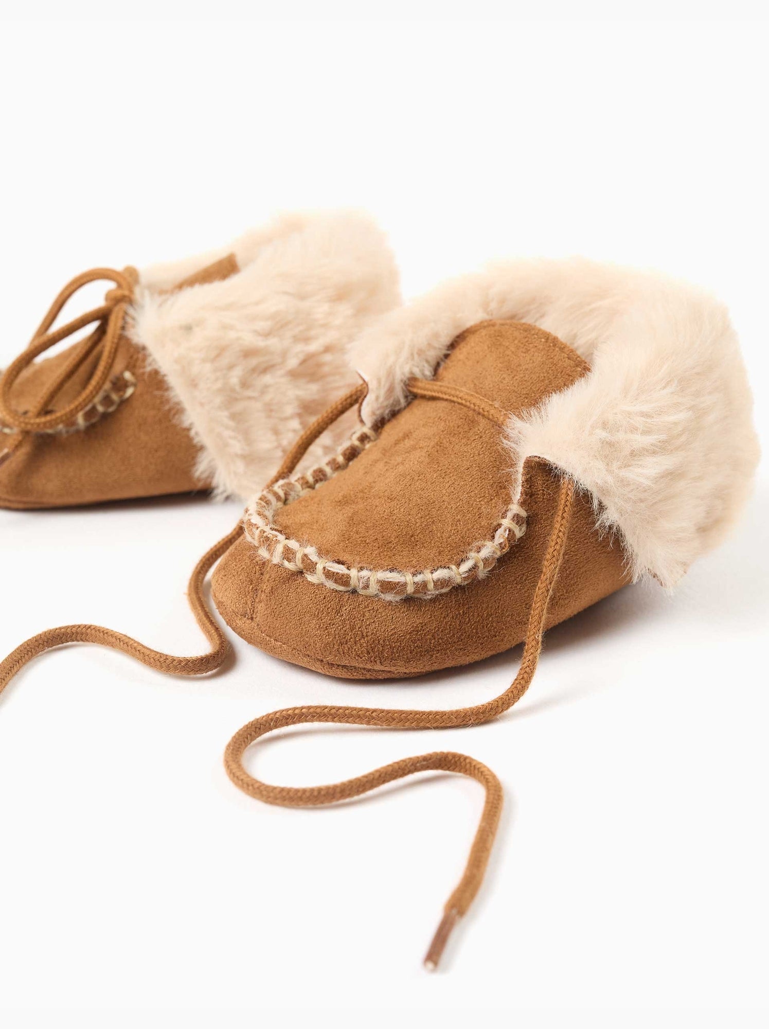 Bottes pré-marche avec doublure en peluche douce synthétique - Multicolore
