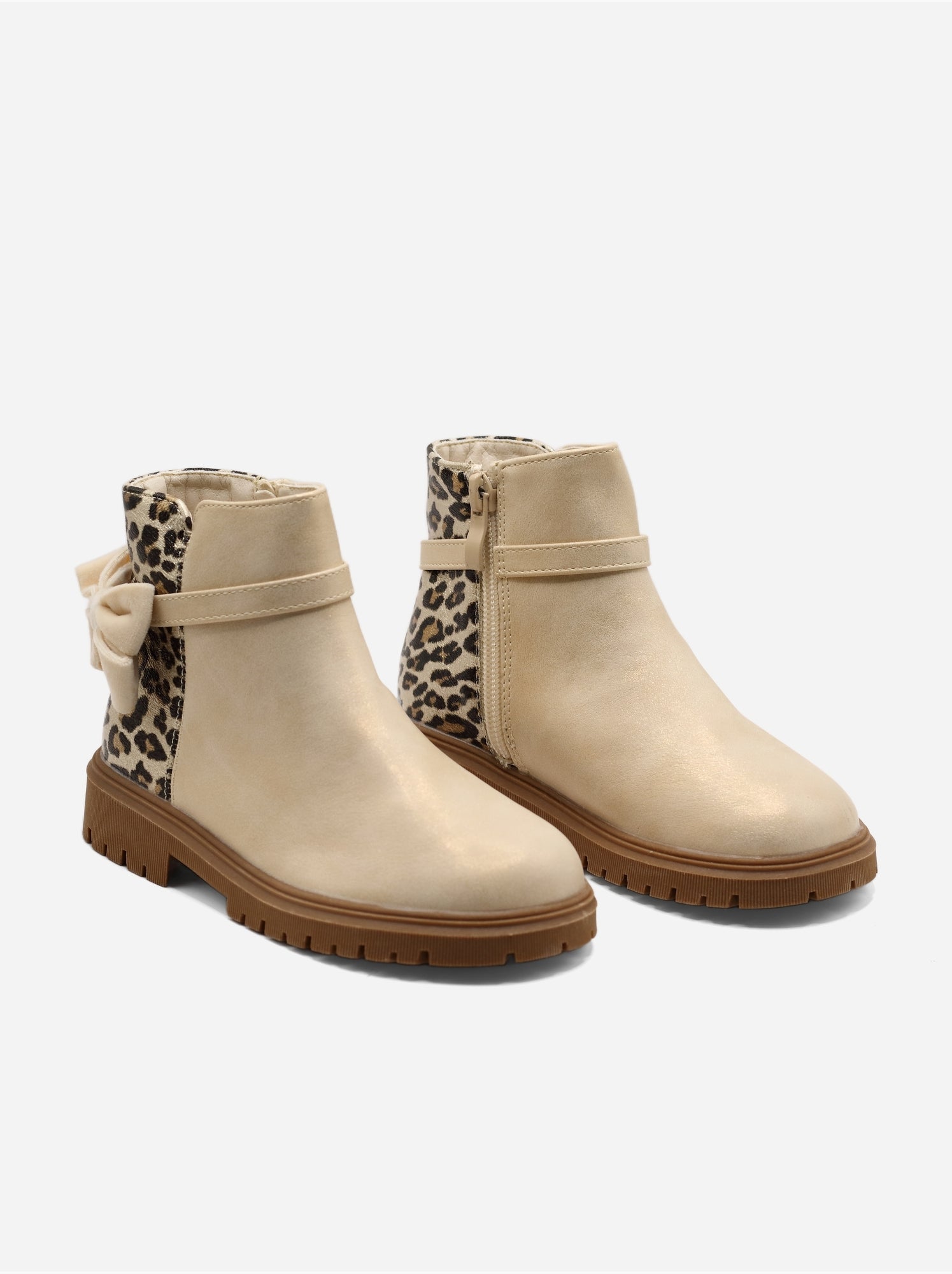 Bottines à imprimés - Crème