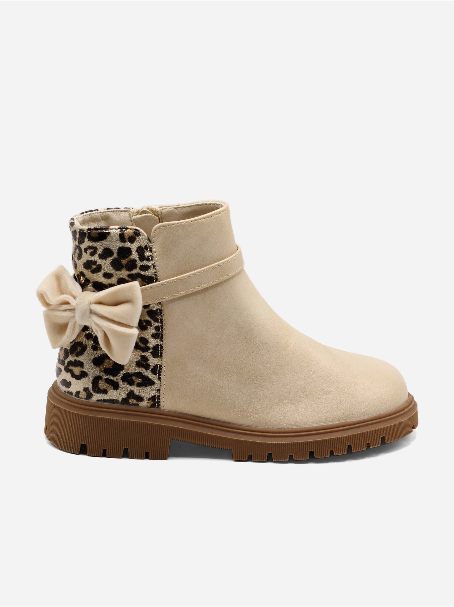 Bottines à imprimés - Crème