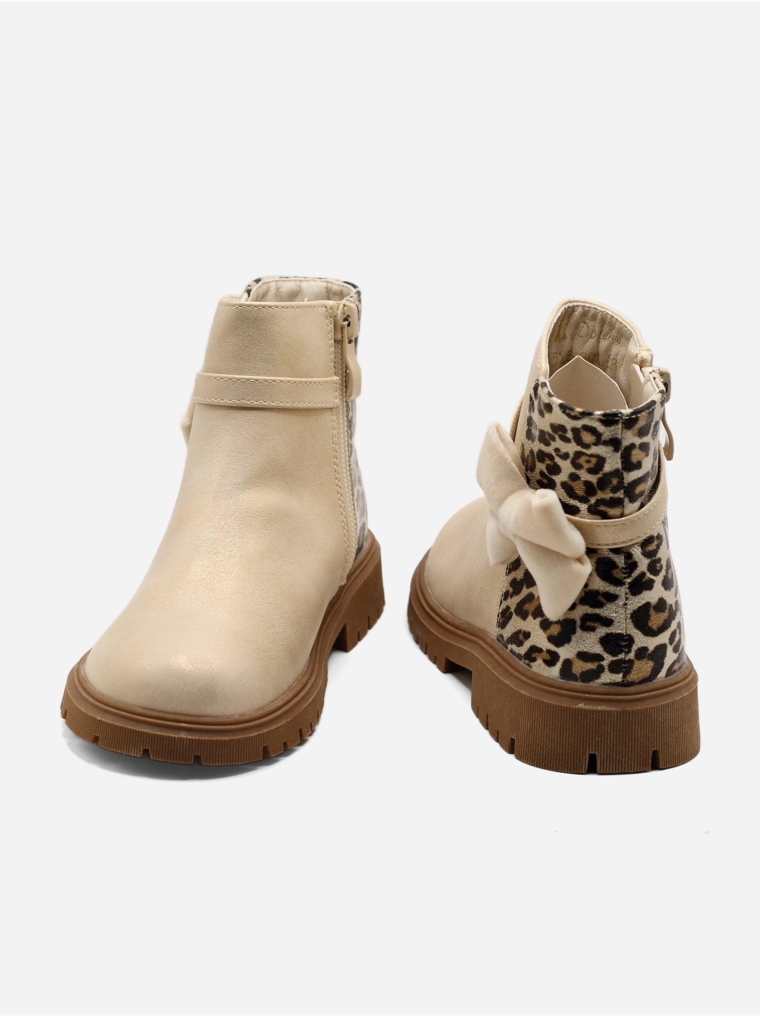 Bottines à imprimés - Crème