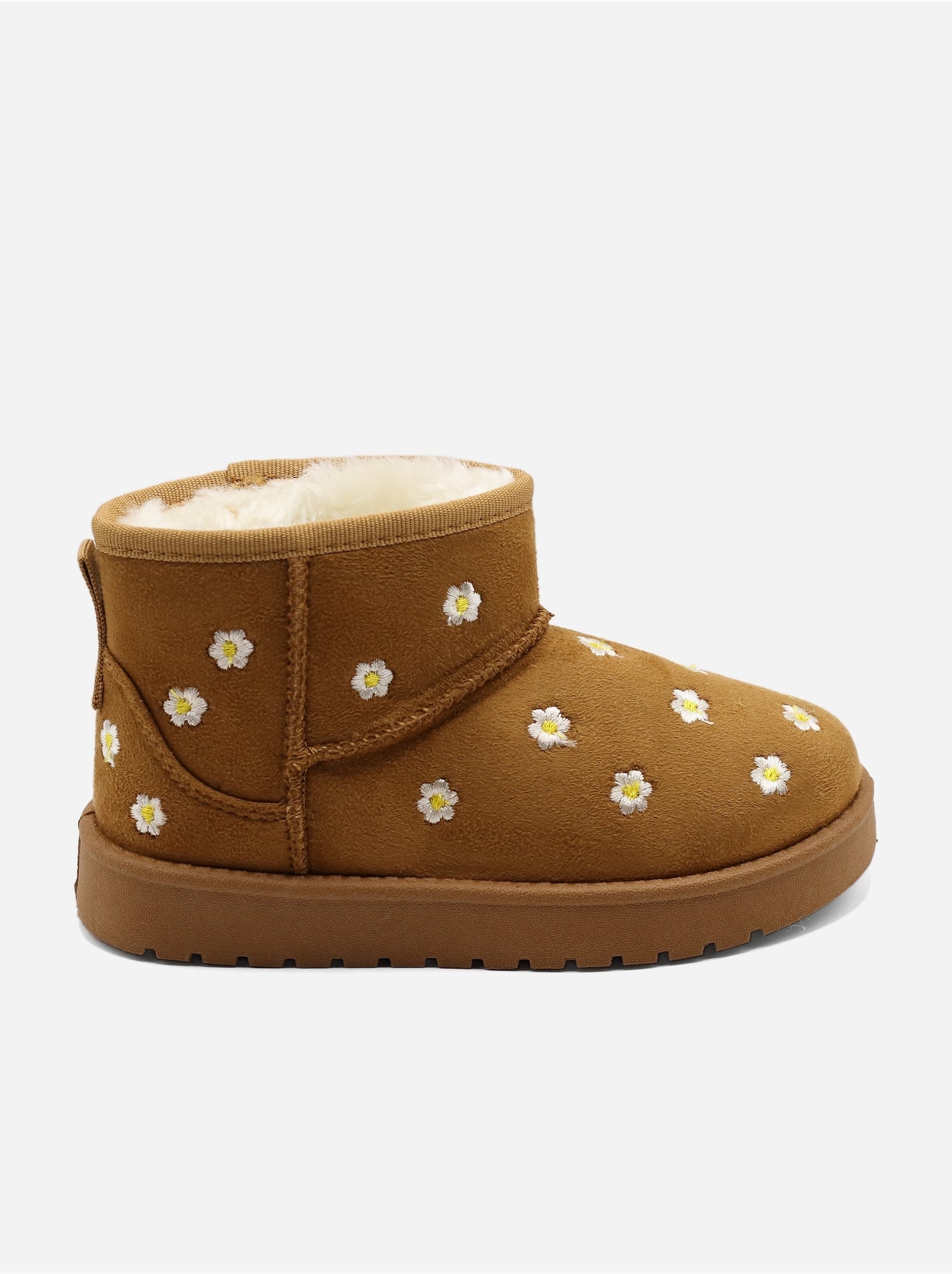 Bottines à motifs florales - Camel