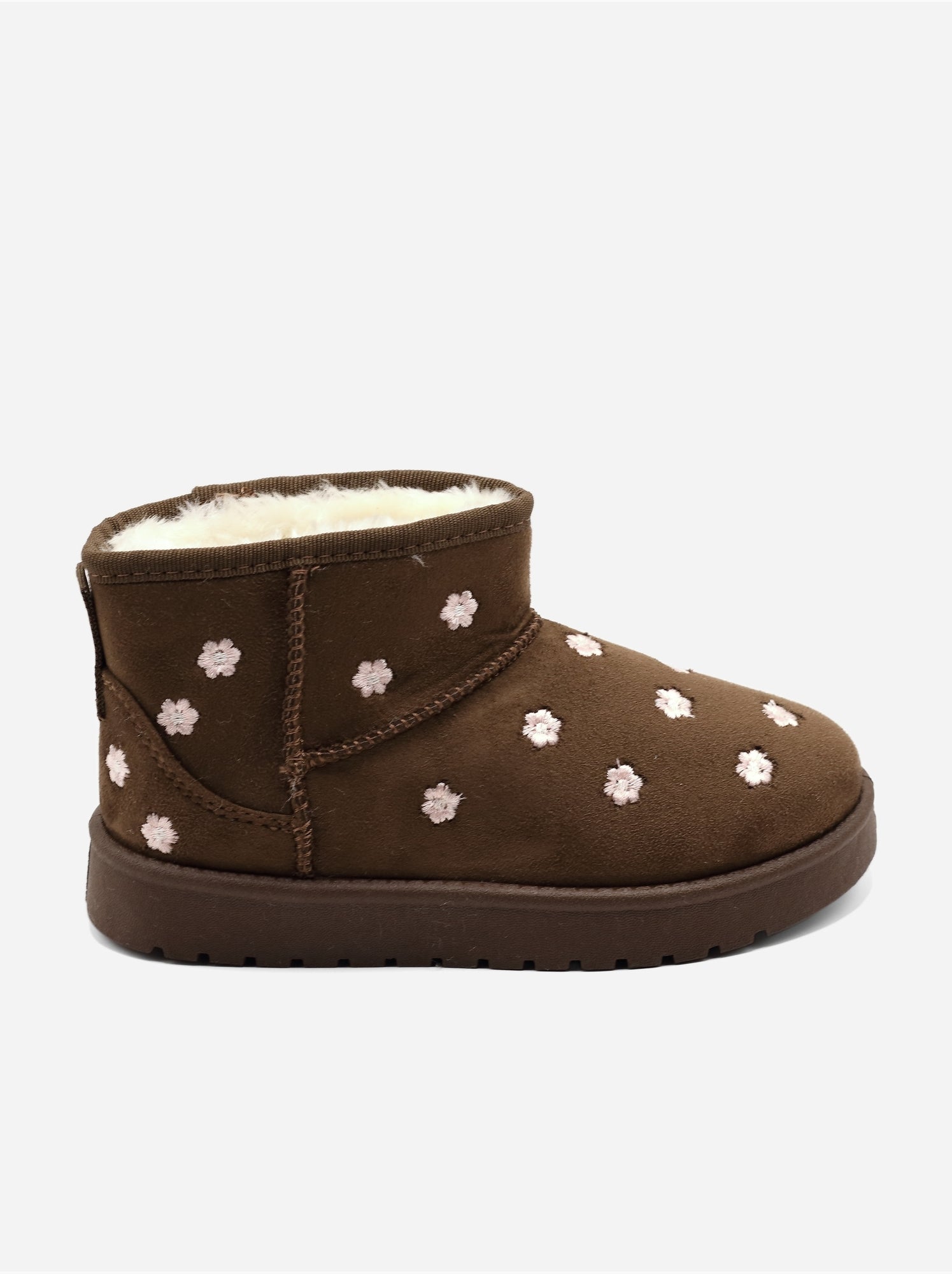 Bottines à motifs florales - Marron