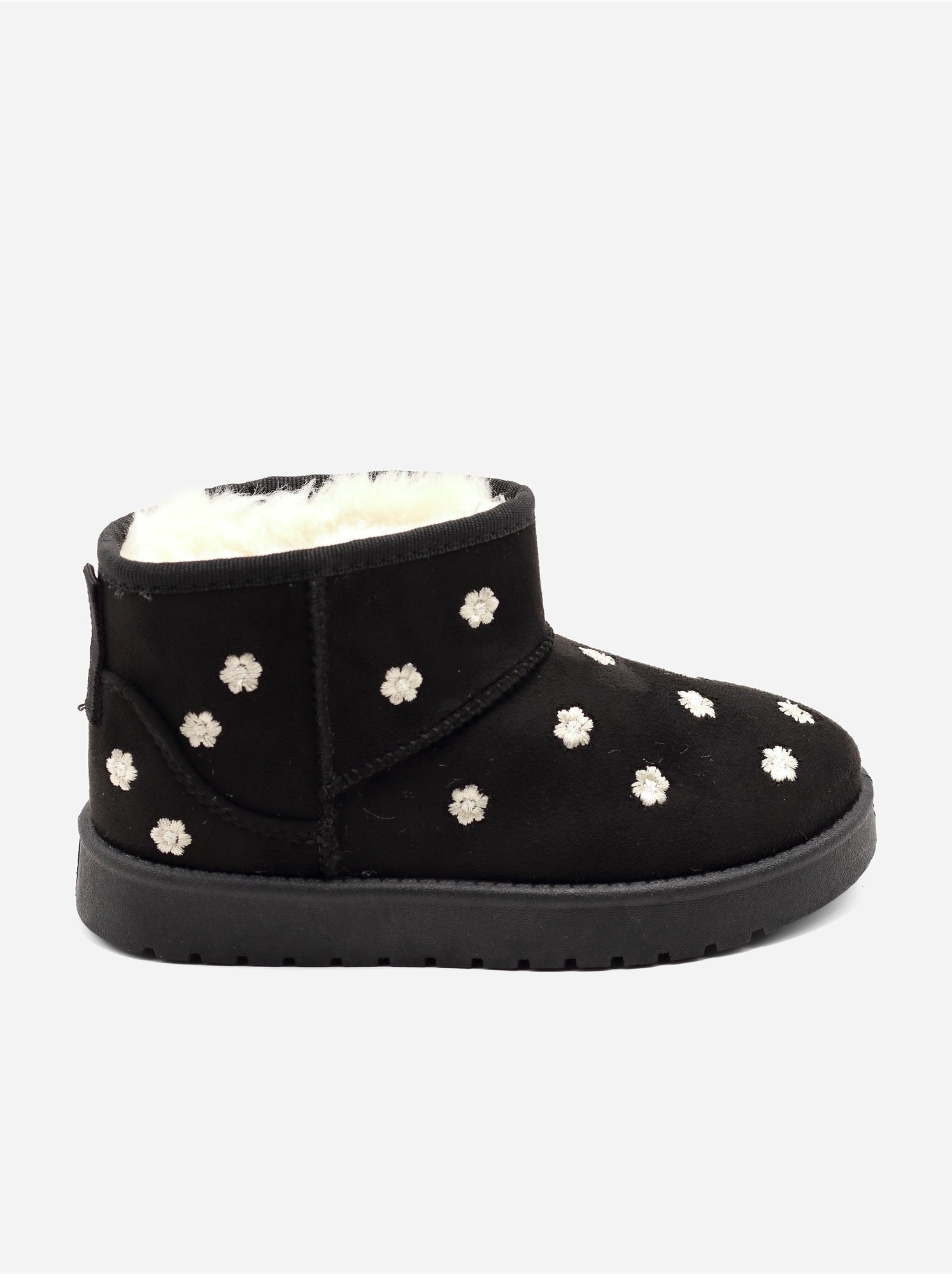 Bottines à motifs florales - Noir