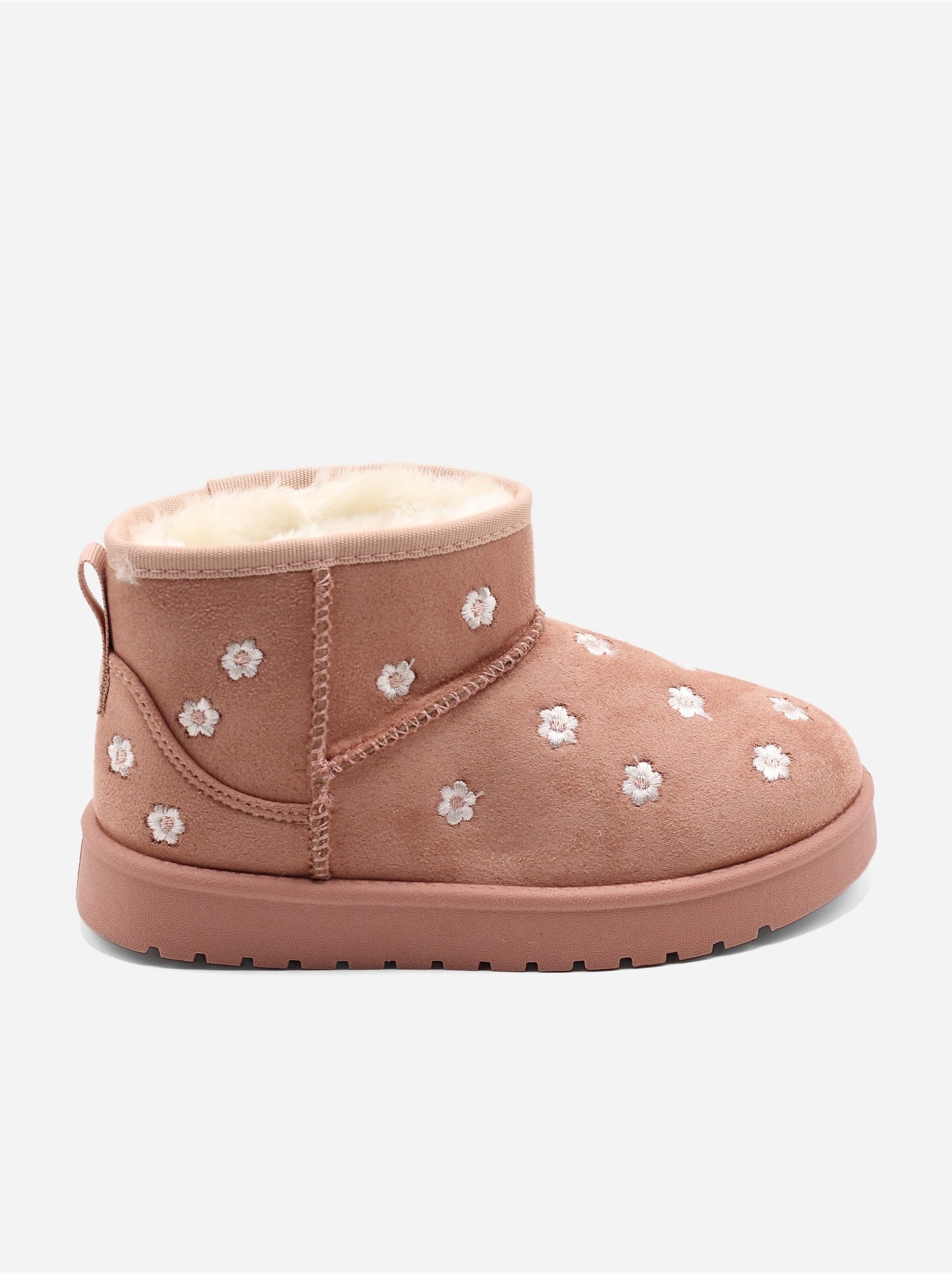 Bottines à motifs florales - Rose