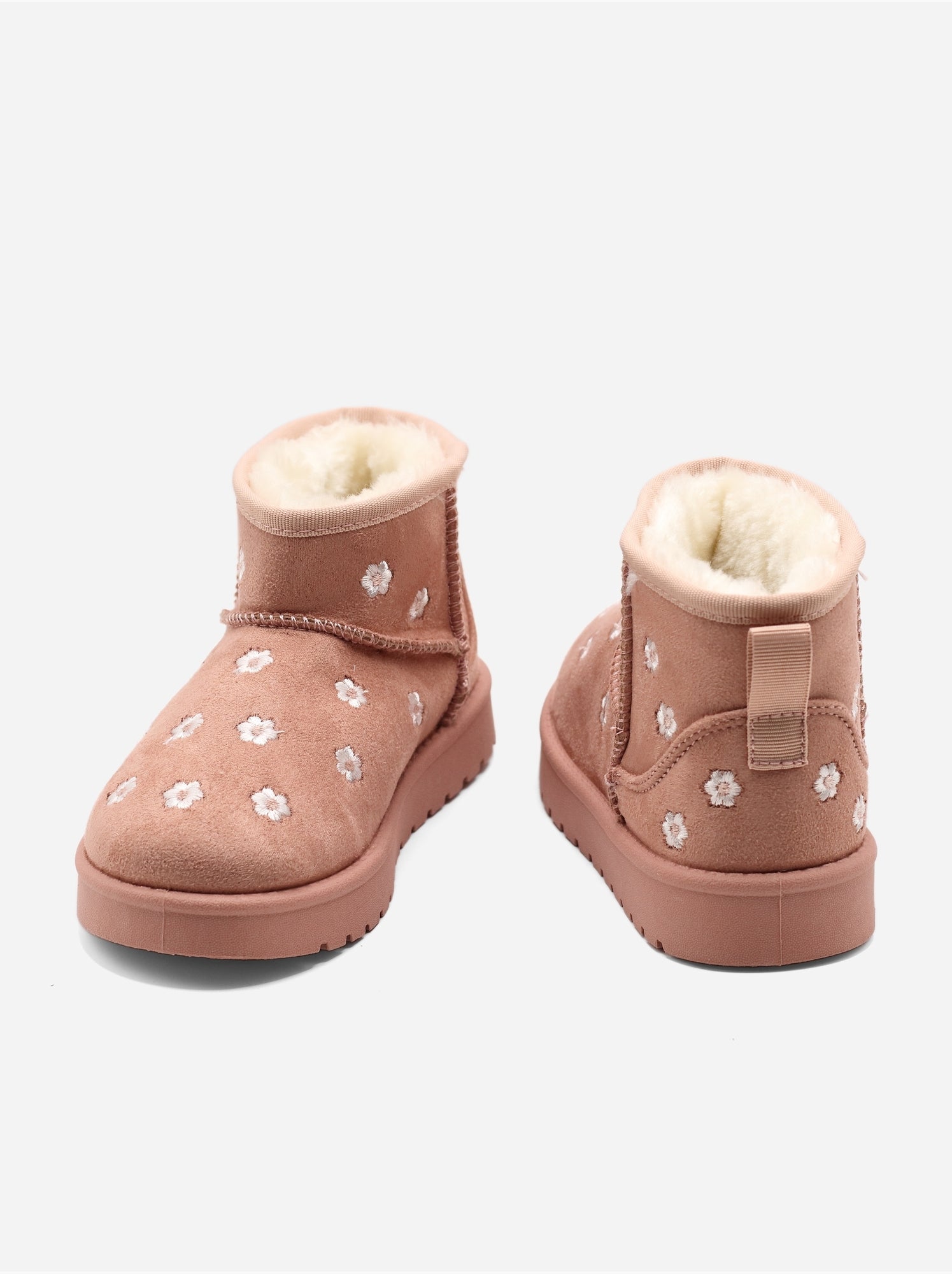Bottines à motifs florales - Rose