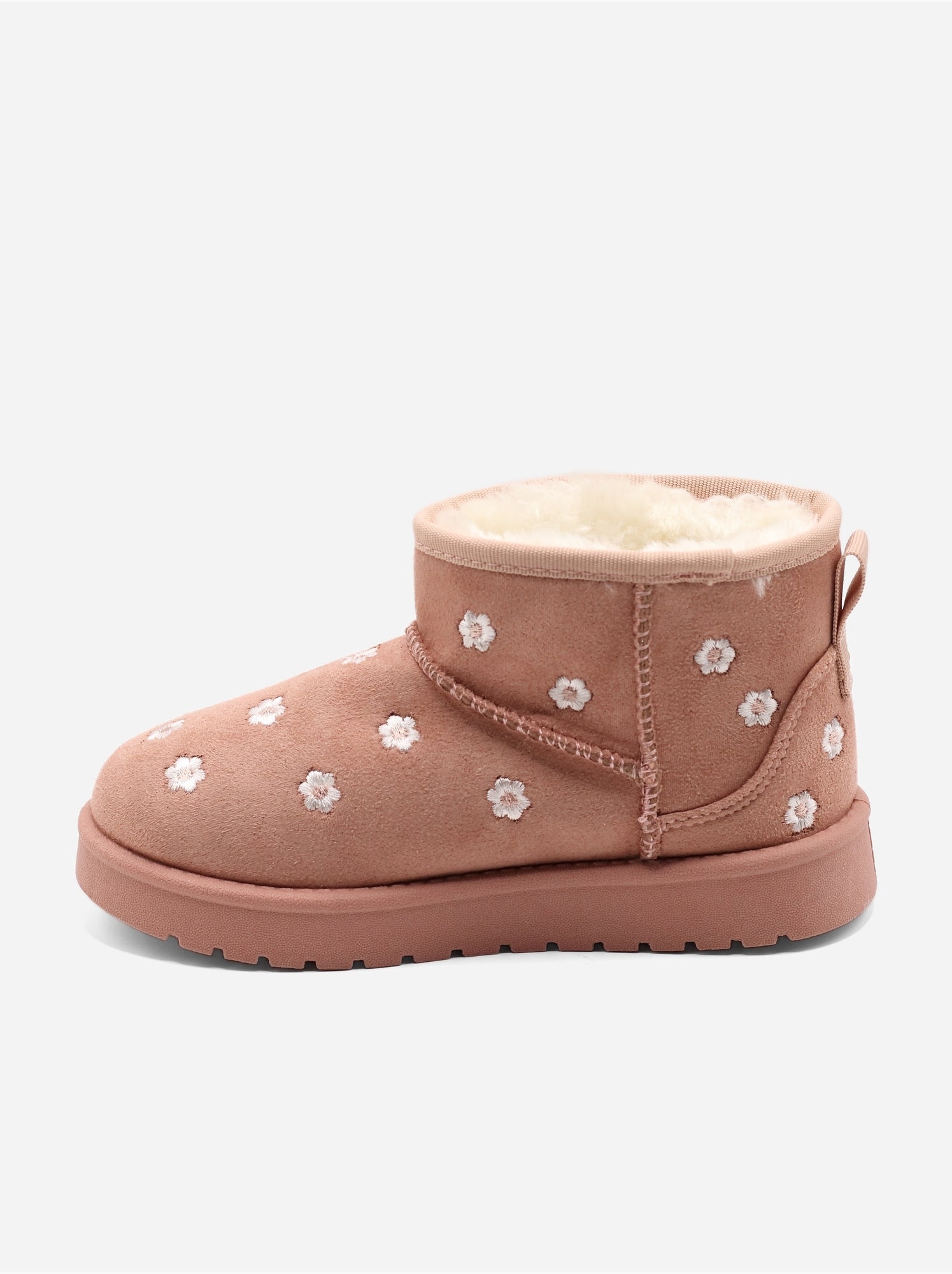 Bottines à motifs florales - Rose