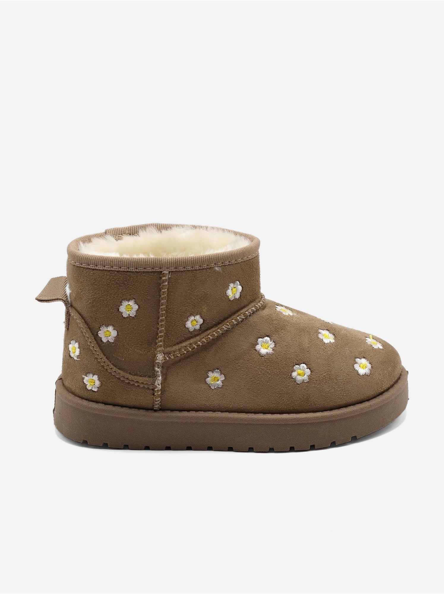 Bottines à motifs florales - Taupe