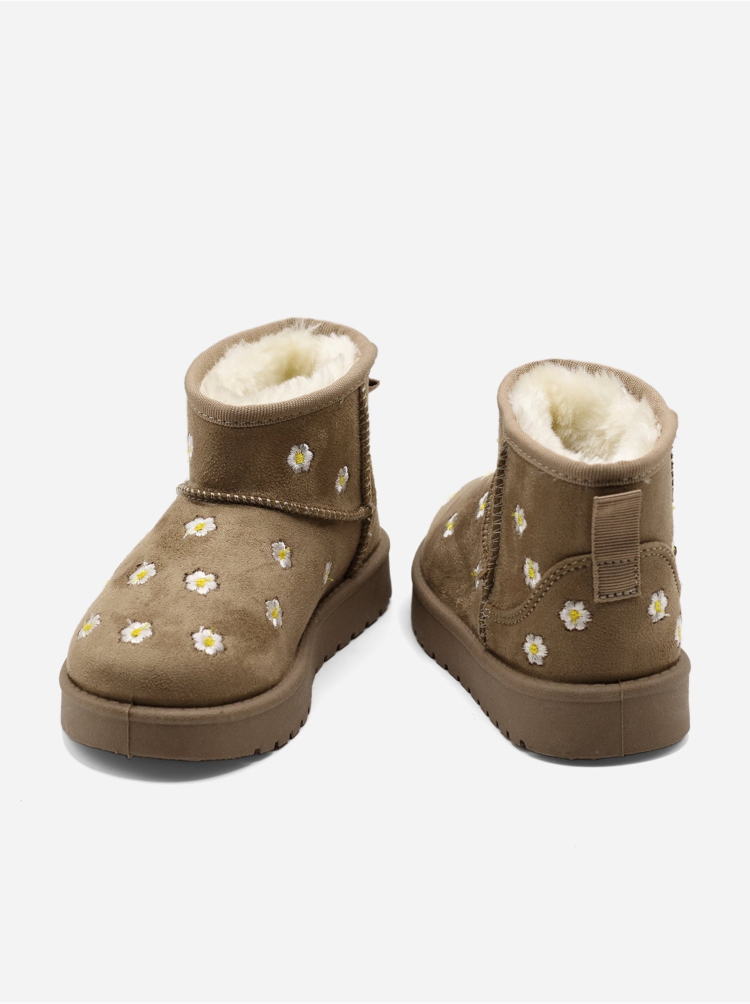 Bottines à motifs florales - Taupe