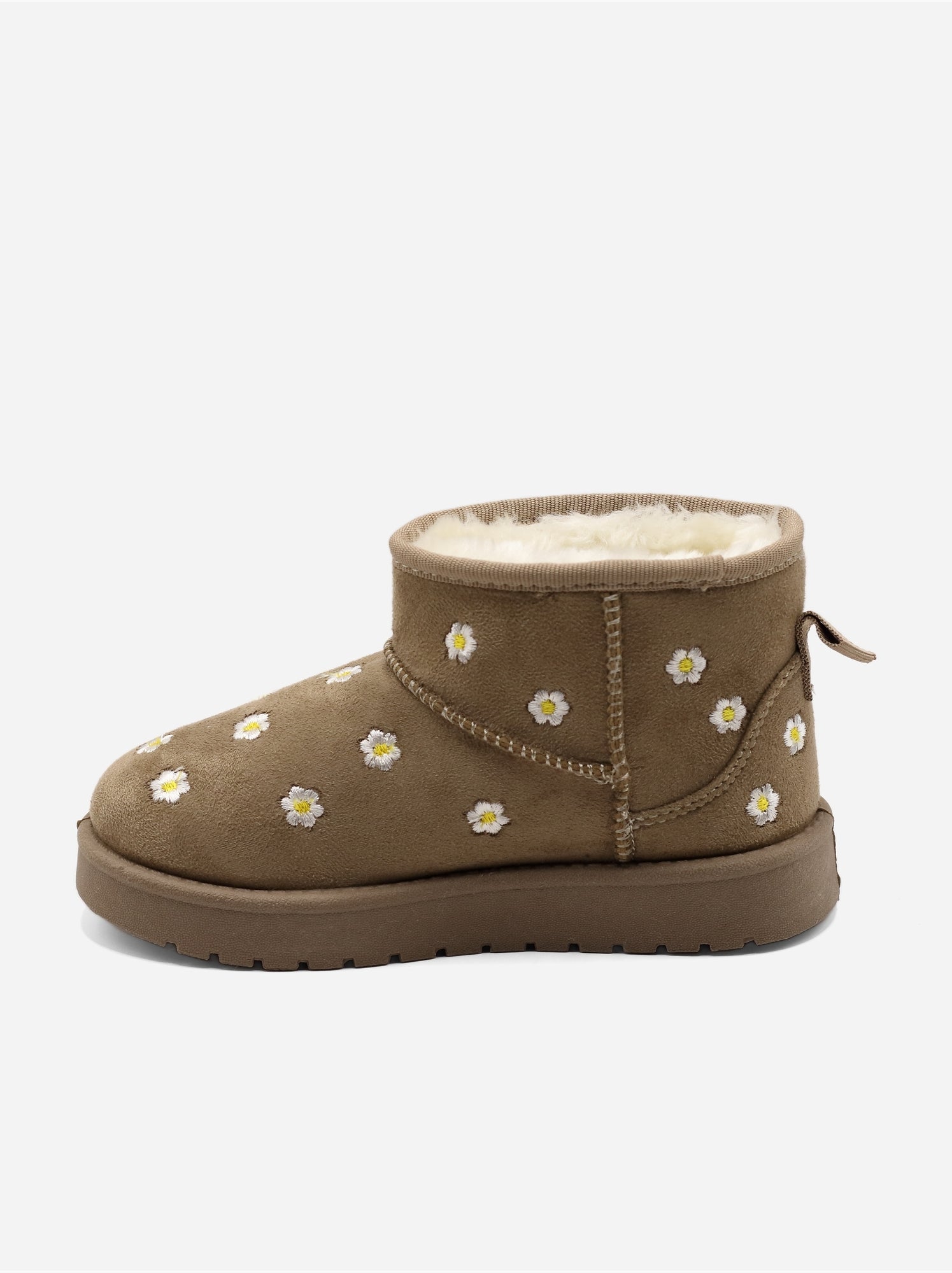 Bottines à motifs florales - Taupe