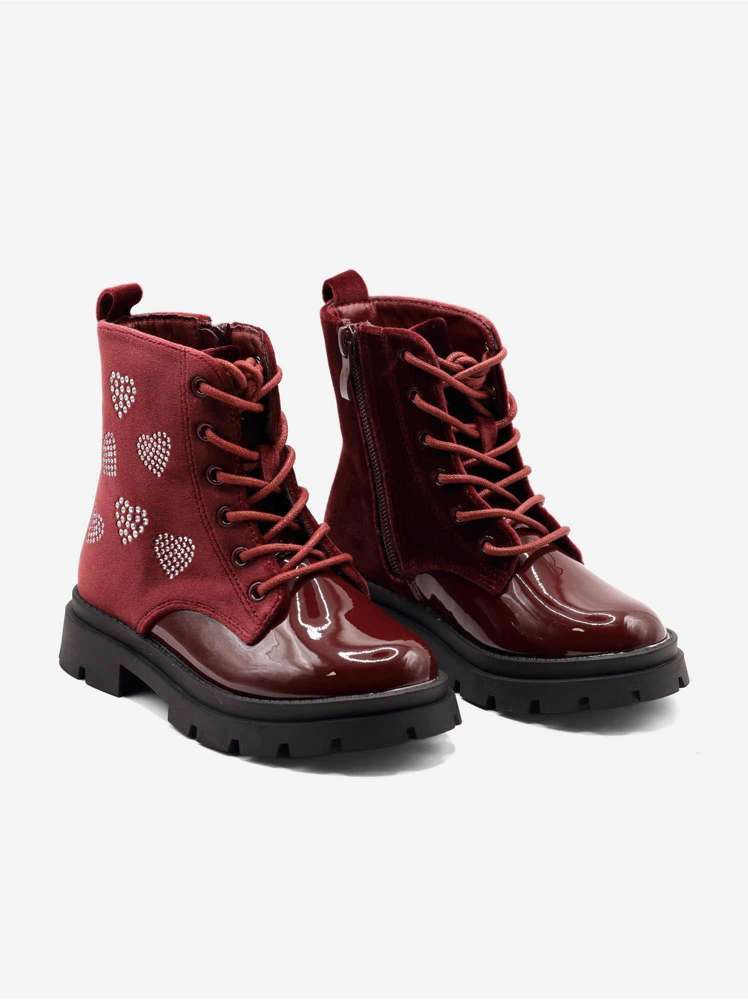 Bottines à motifs - Rouge