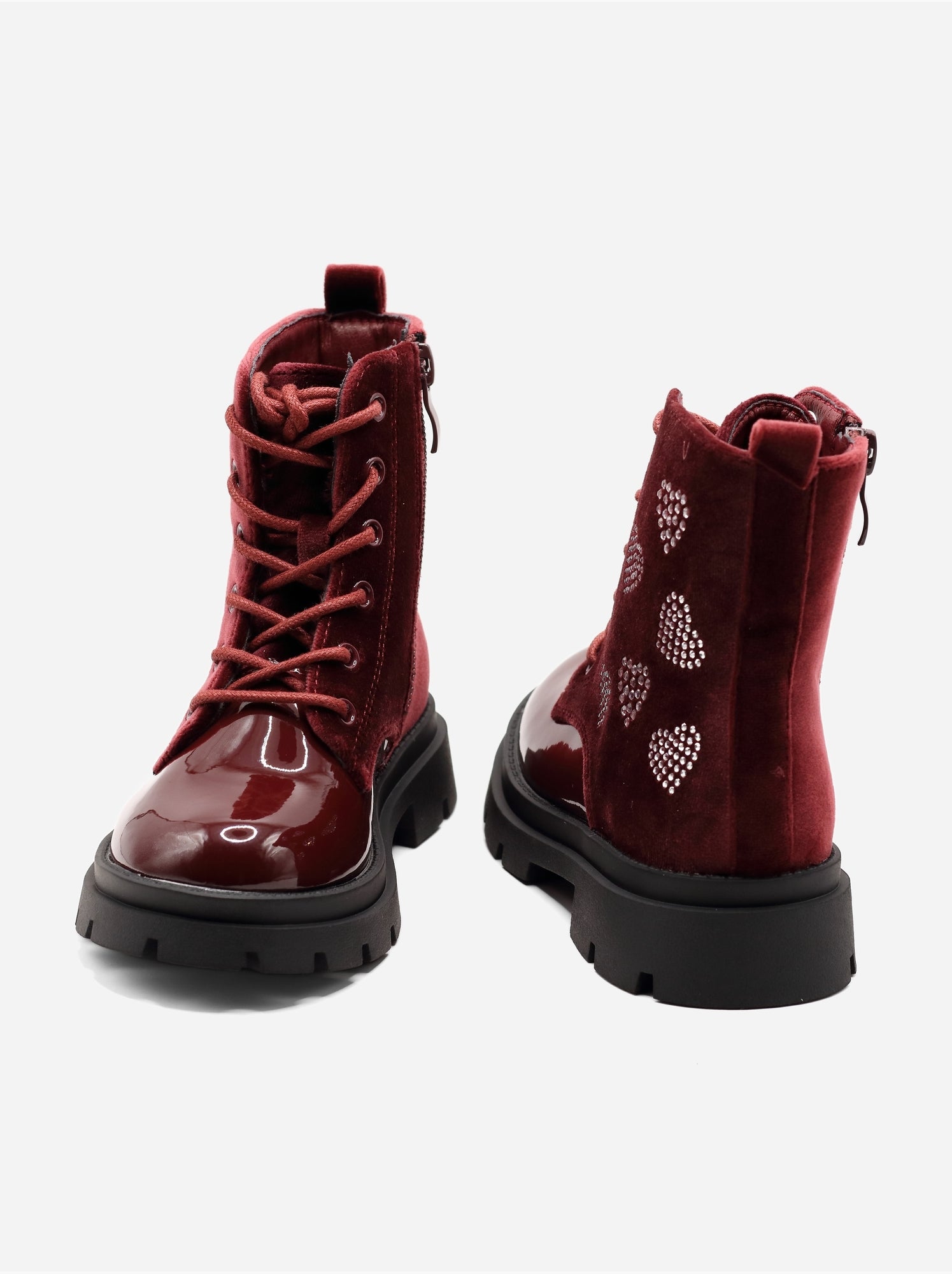 Bottines à motifs - Rouge