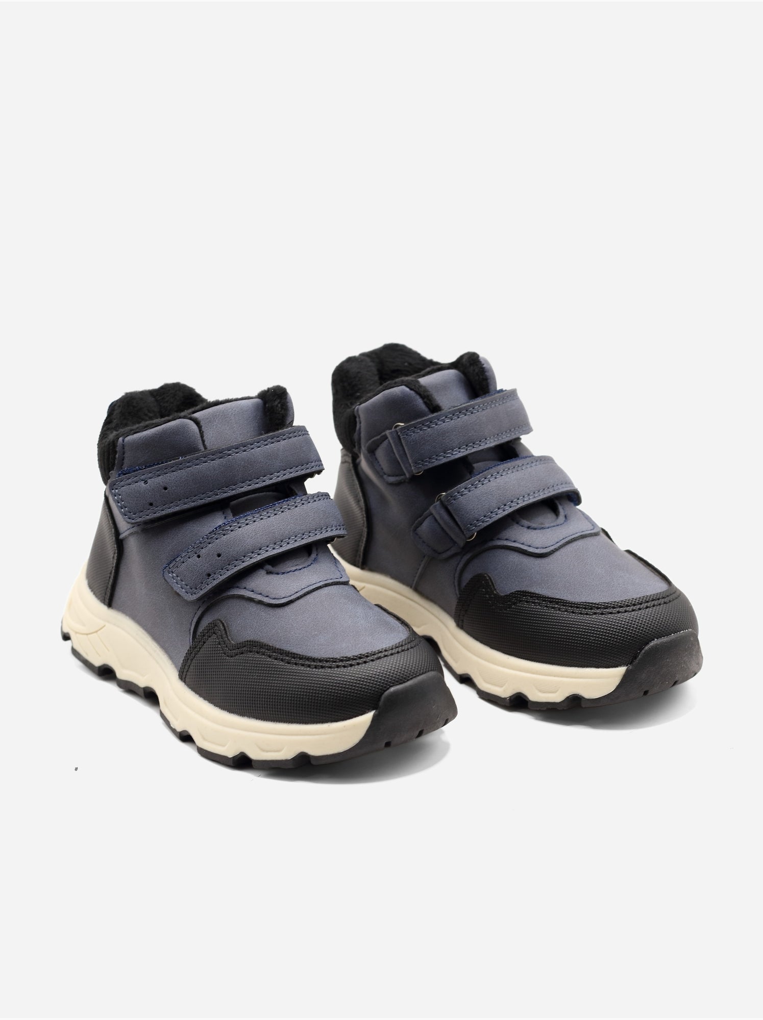 Bottines à scratchs - Bleu foncé