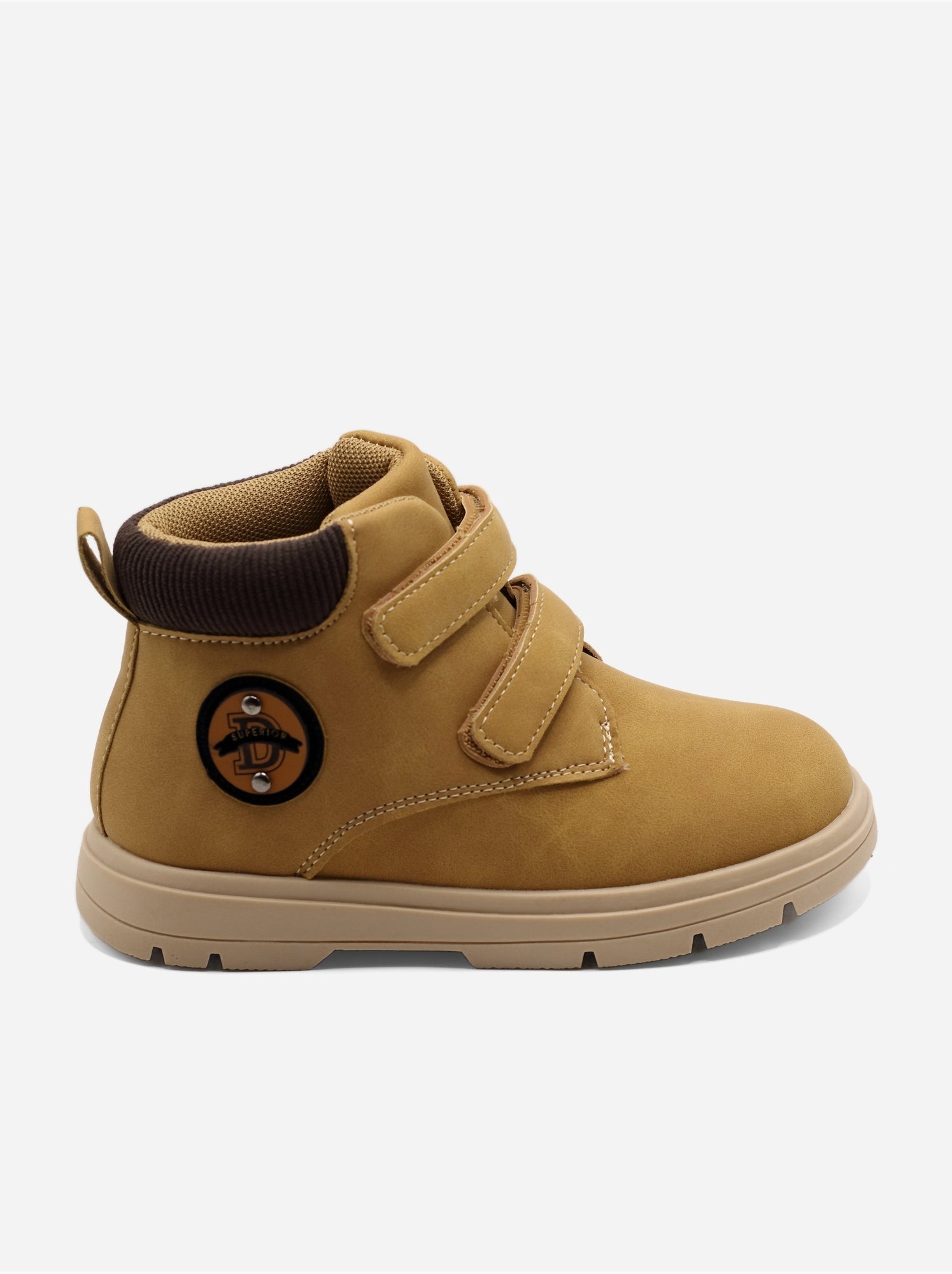 Bottines à scratchs - Camel