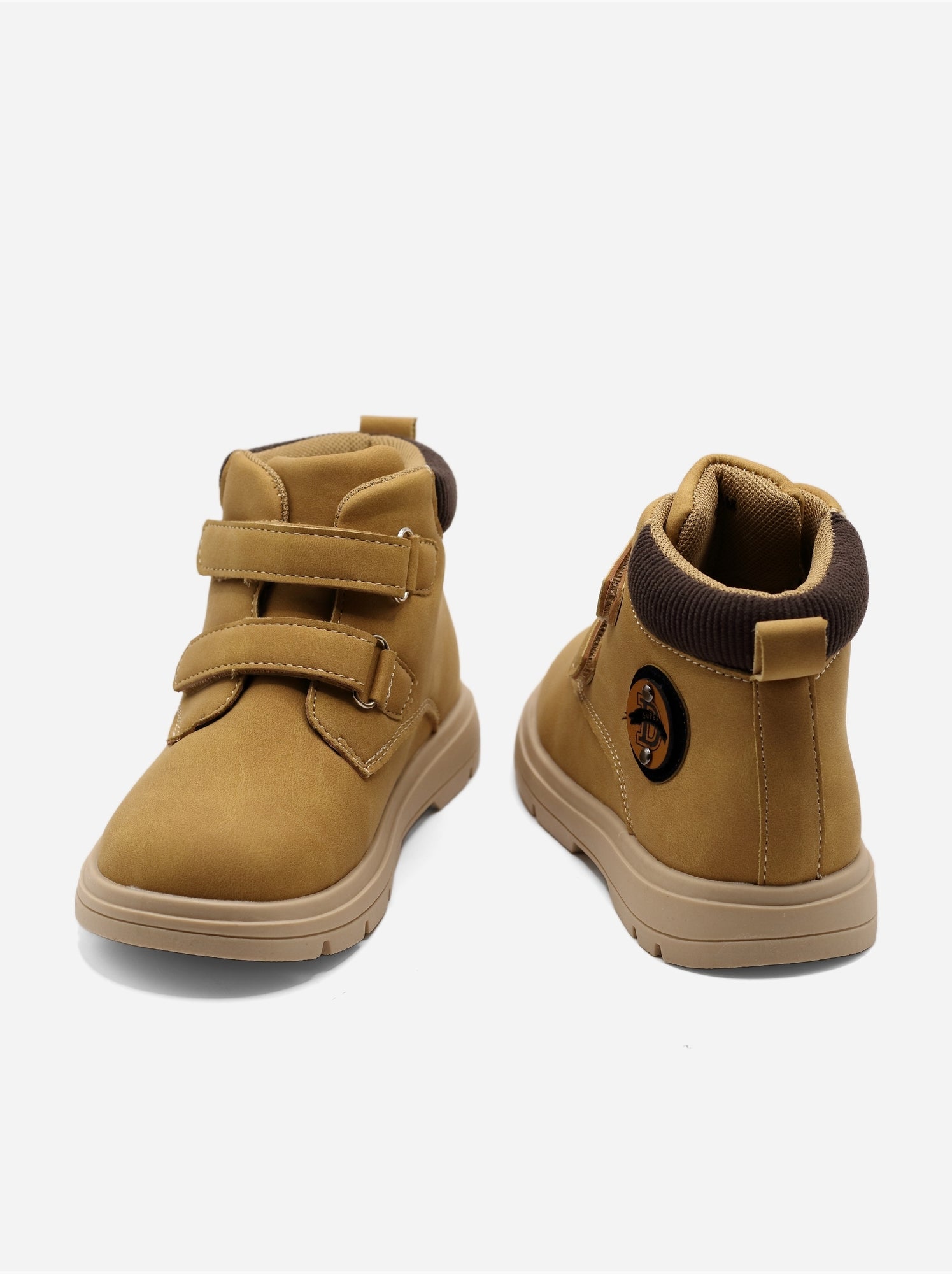 Bottines à scratchs - Camel