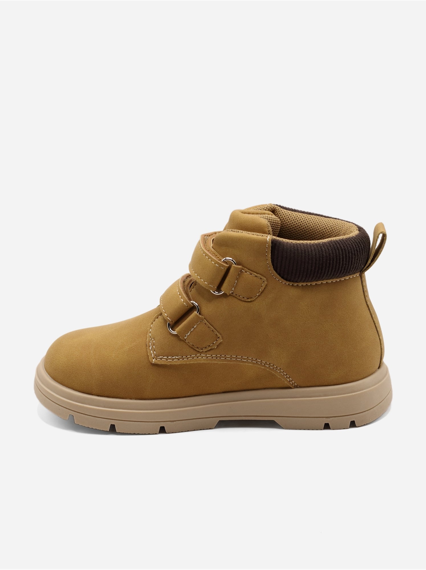 Bottines à scratchs - Camel