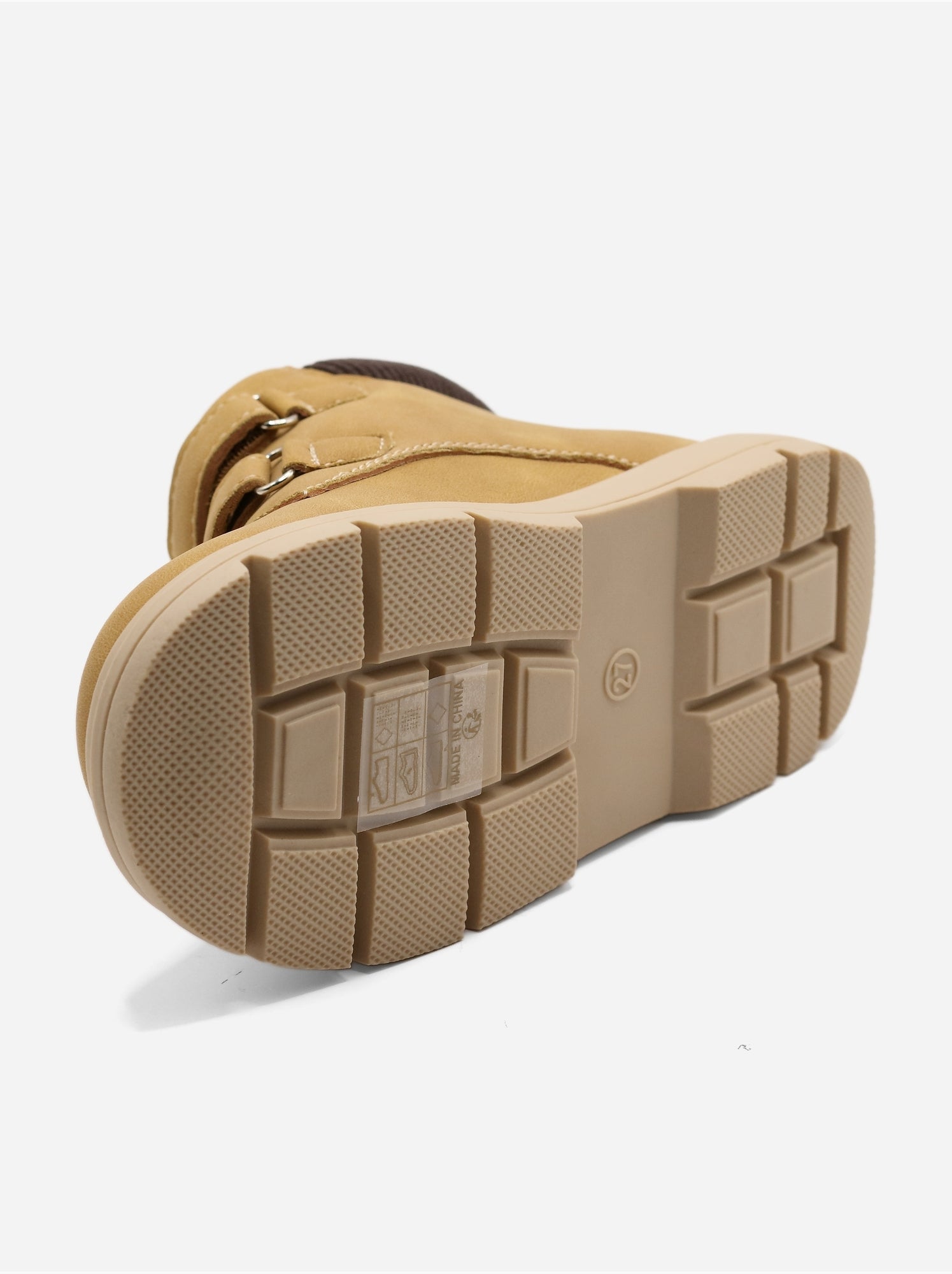Bottines à scratchs - Camel