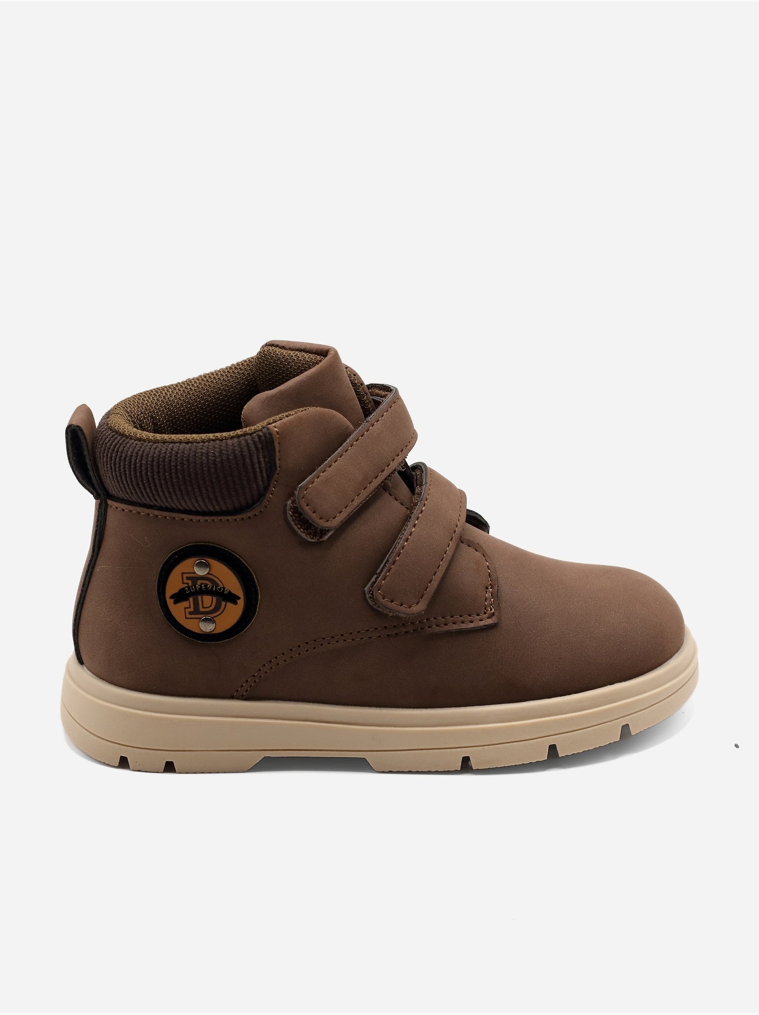 Bottines à scratchs - Marron