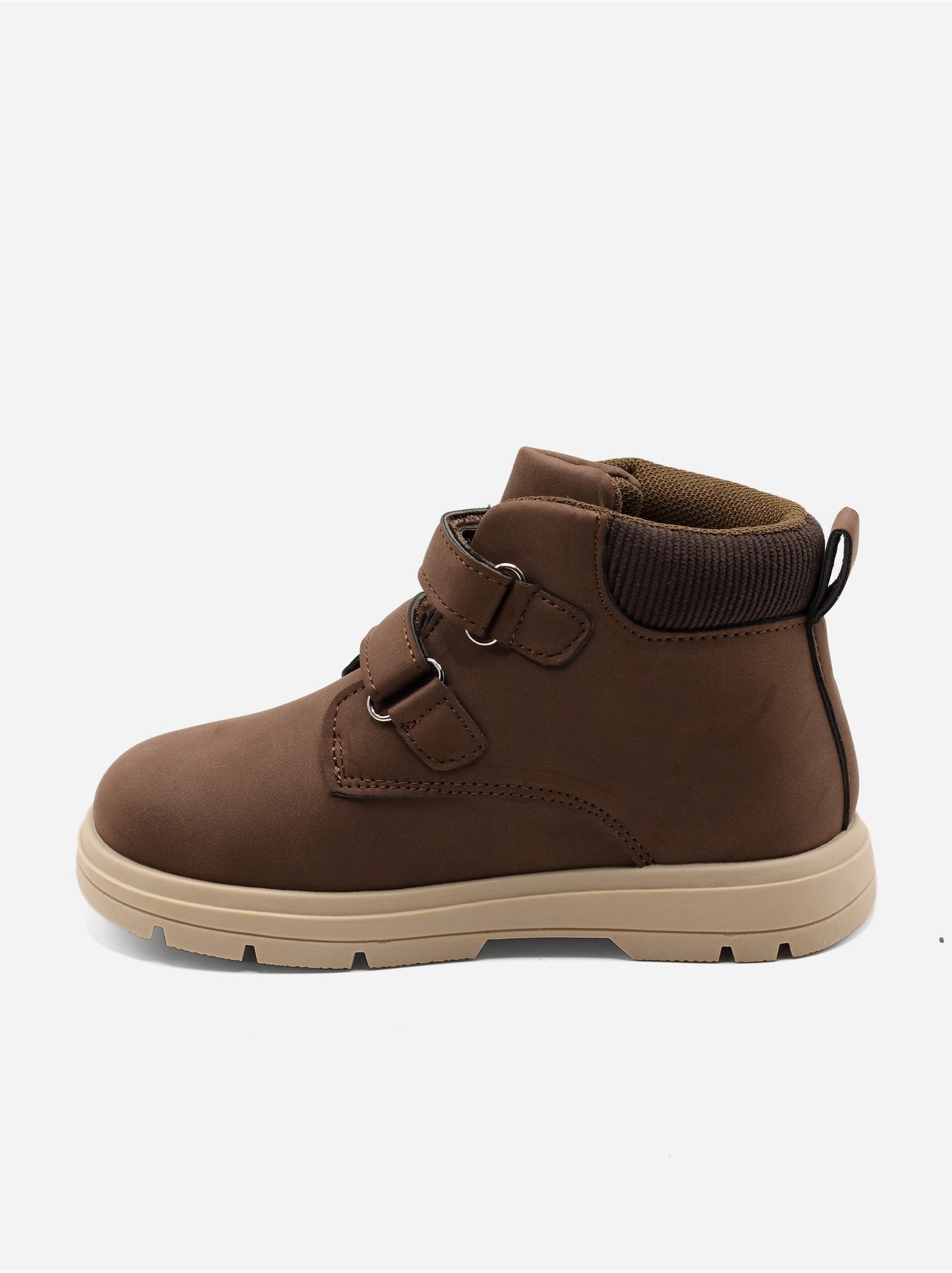 Bottines à scratchs - Marron