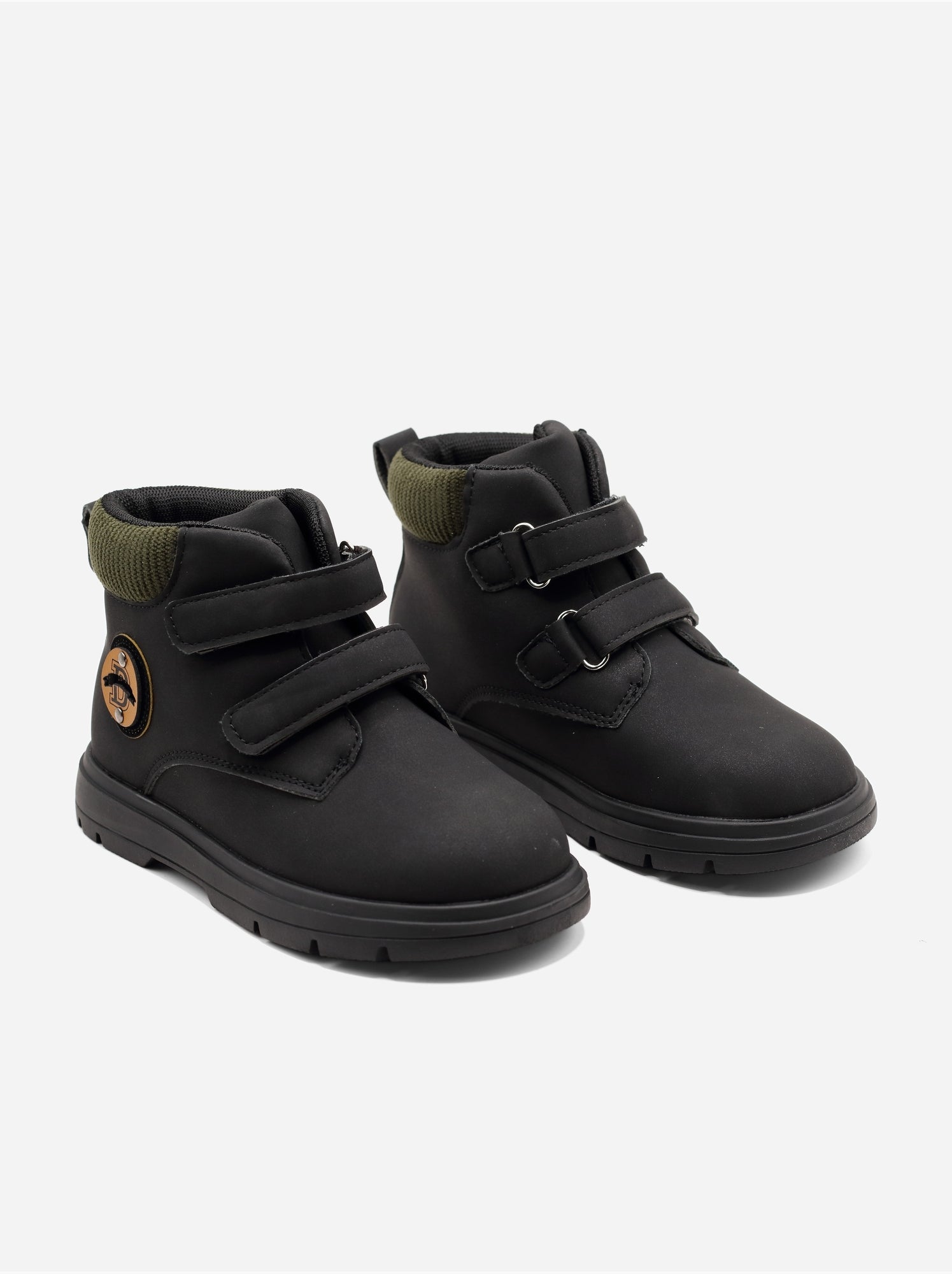 Bottines à scratchs - Noir