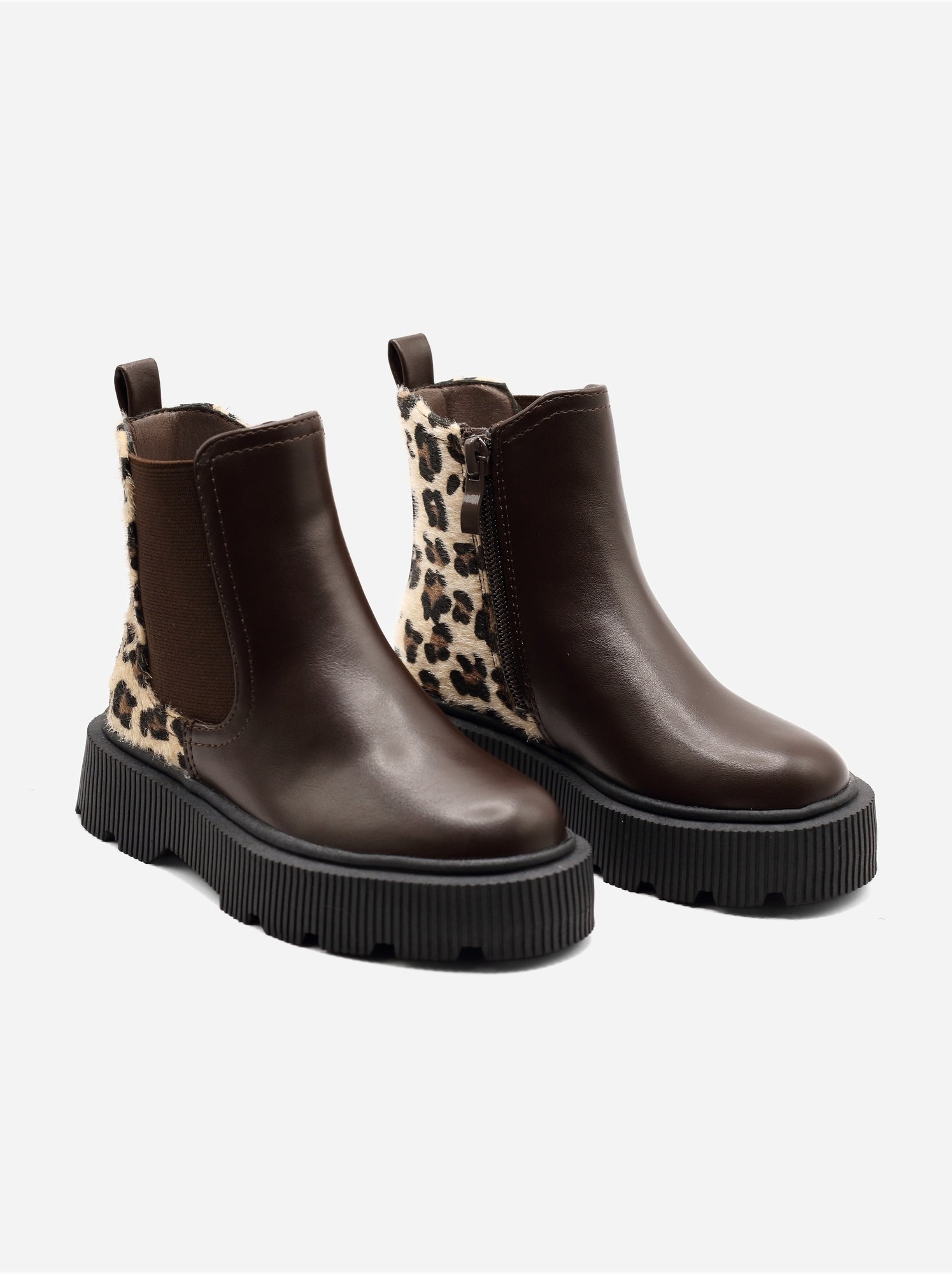 Bottines à semelle épaisse - Marron
