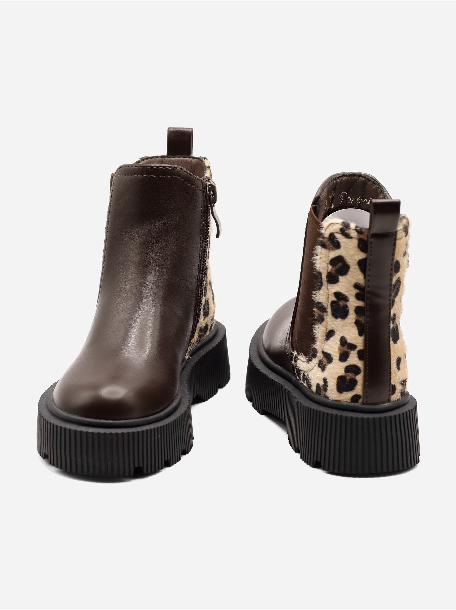Bottines à semelle épaisse - Marron