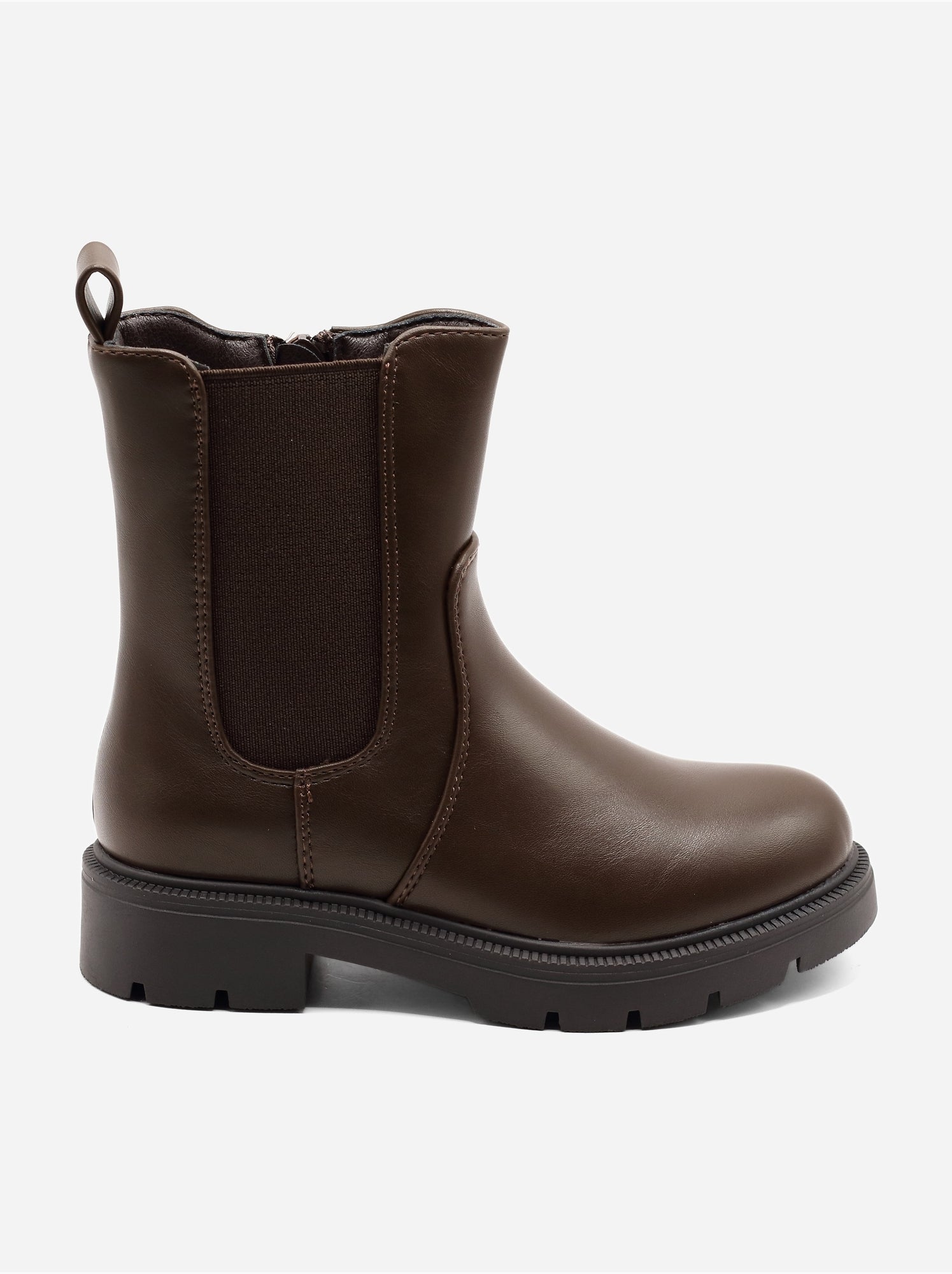 Bottines à semelles crantées - Marron