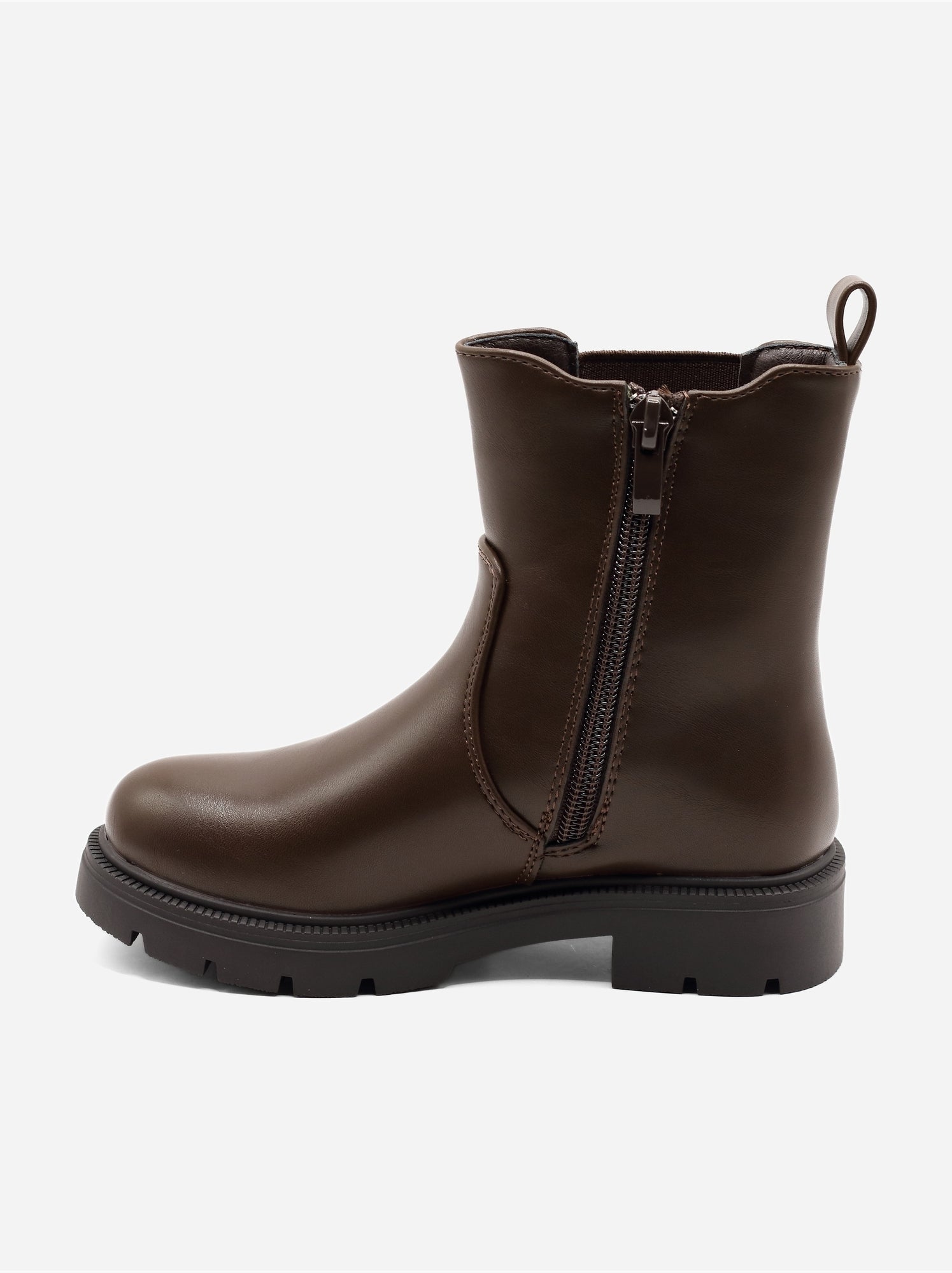 Bottines à semelles crantées - Marron