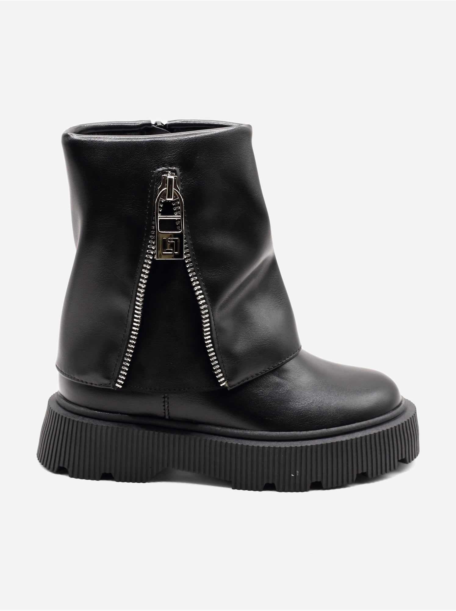 Bottines à semelles crantées - Noir