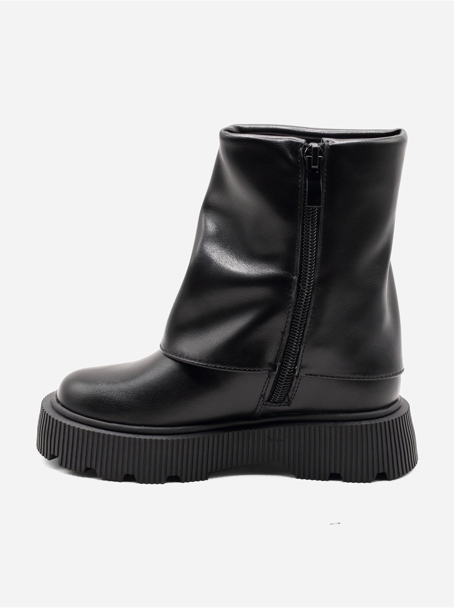 Bottines à semelles crantées - Noir