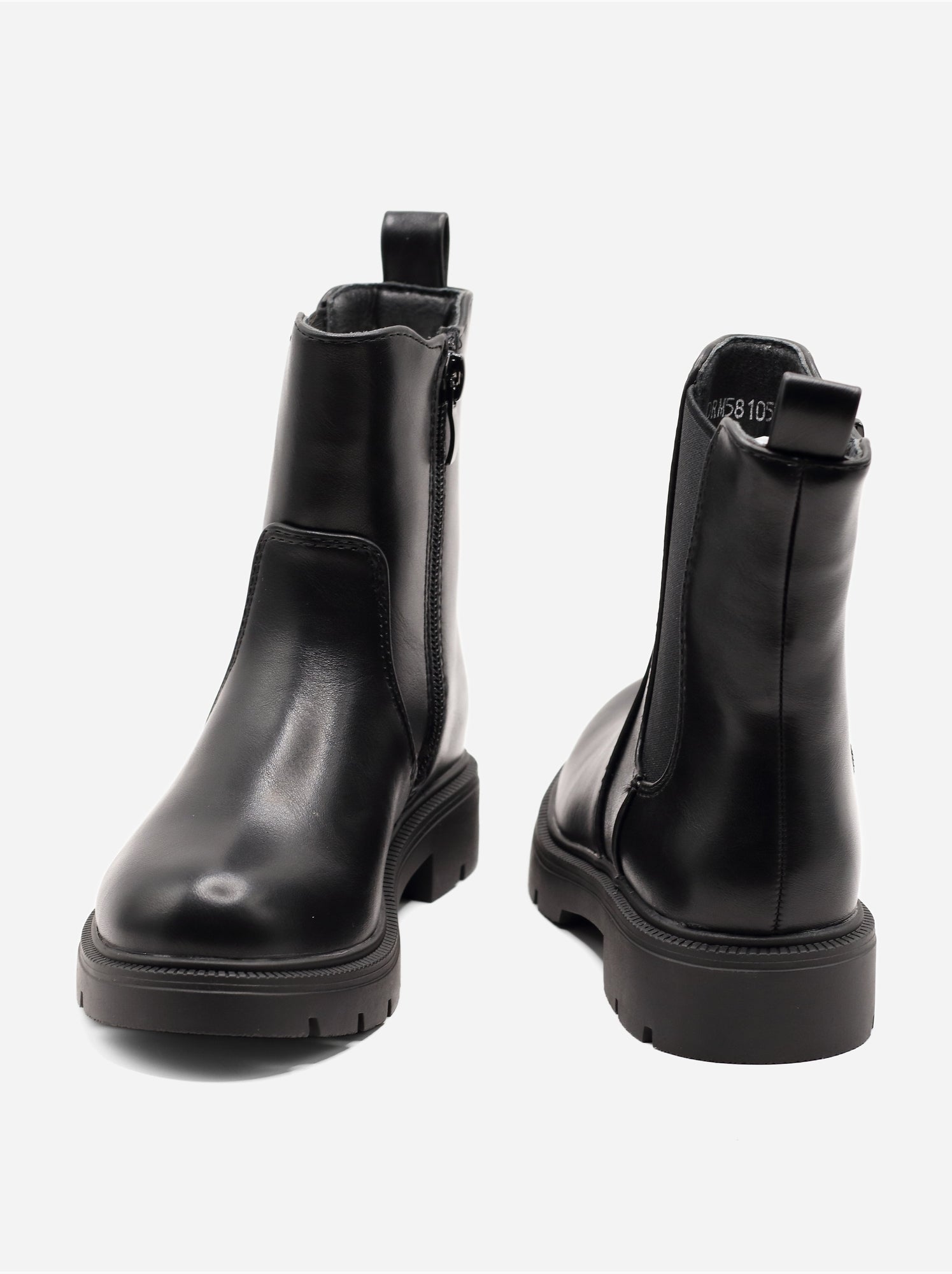 Bottines à semelles crantées - Noir