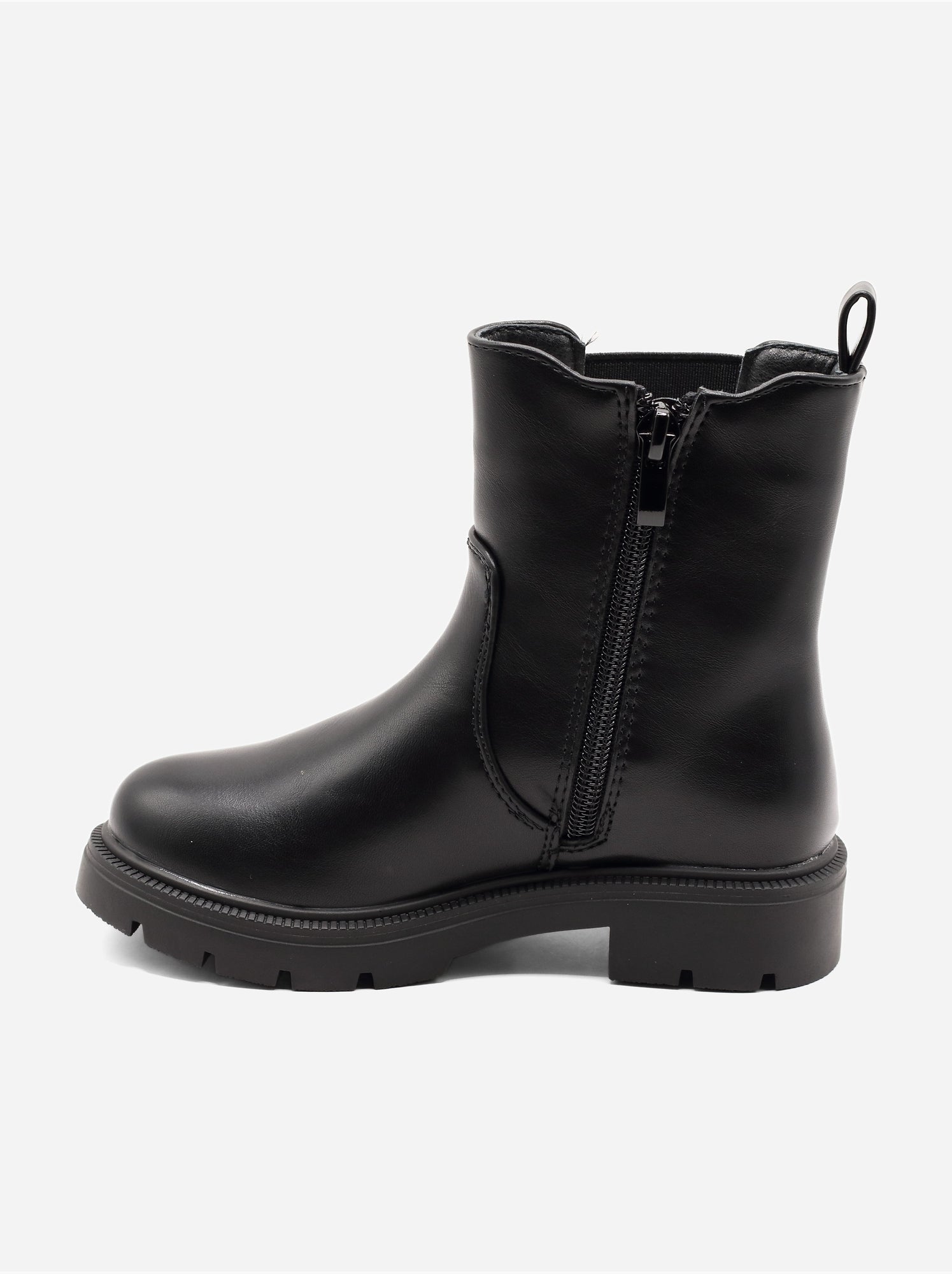 Bottines à semelles crantées - Noir