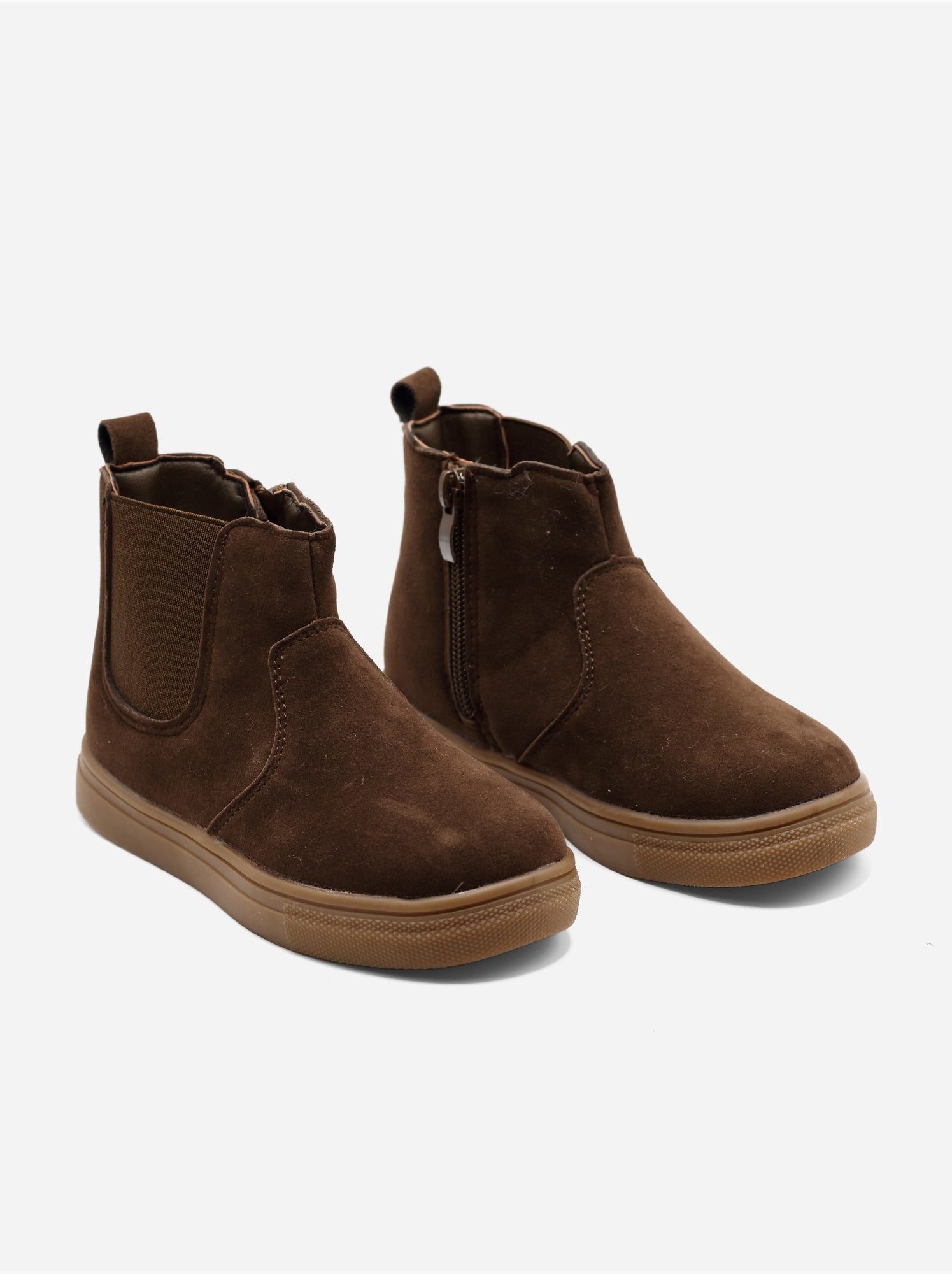 Bottines à zip - Marron