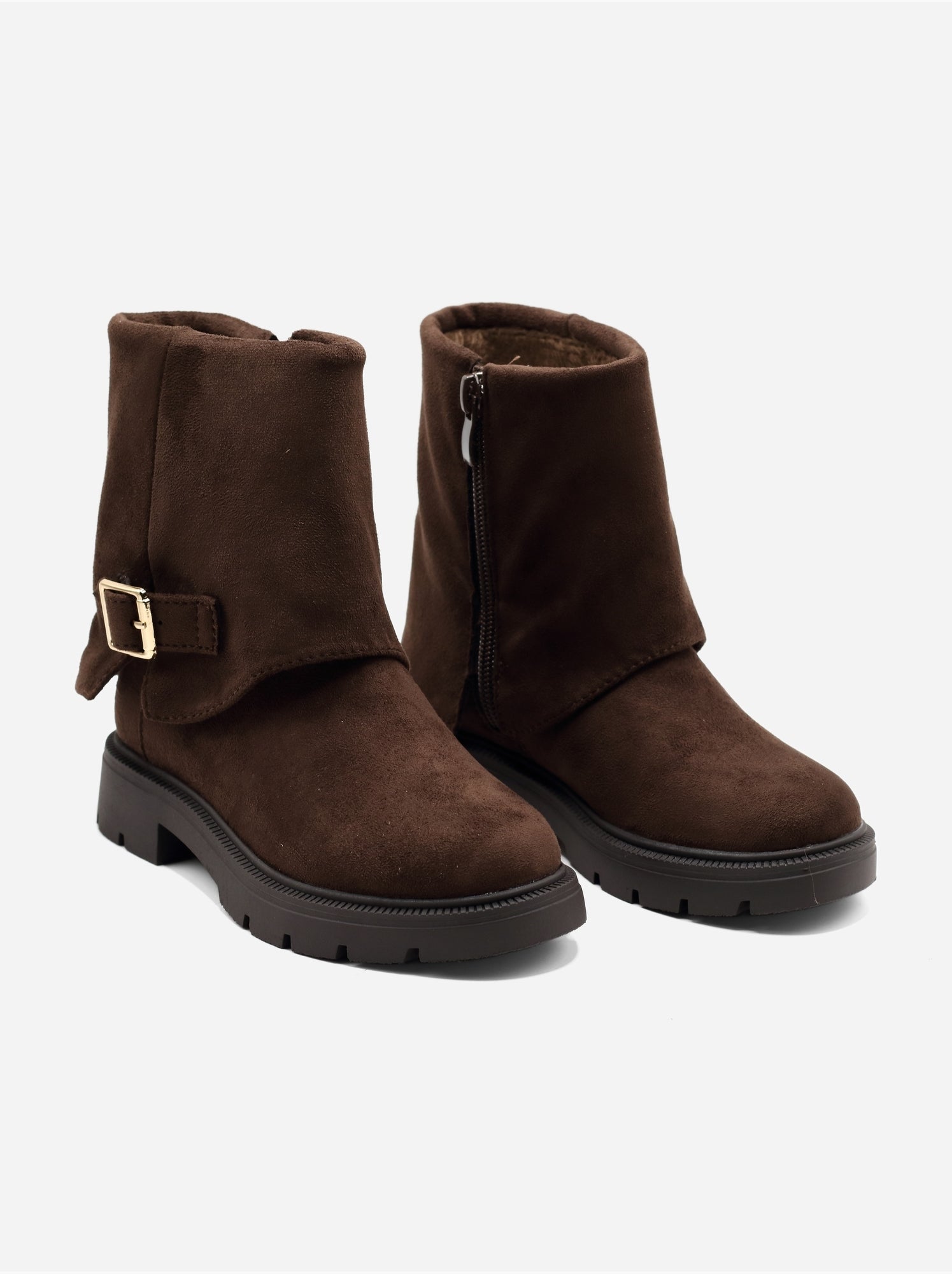 Bottines à zip - Marron