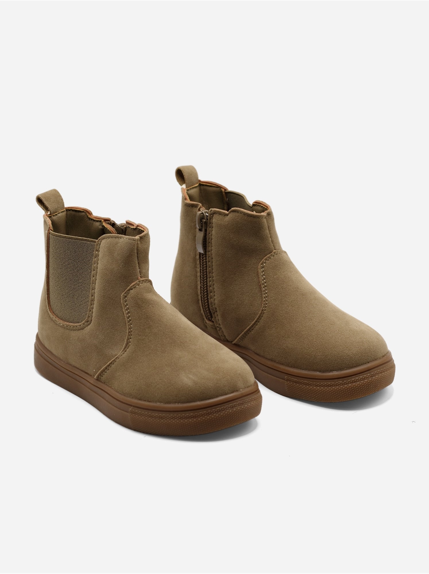 Bottines à zip - Taupe