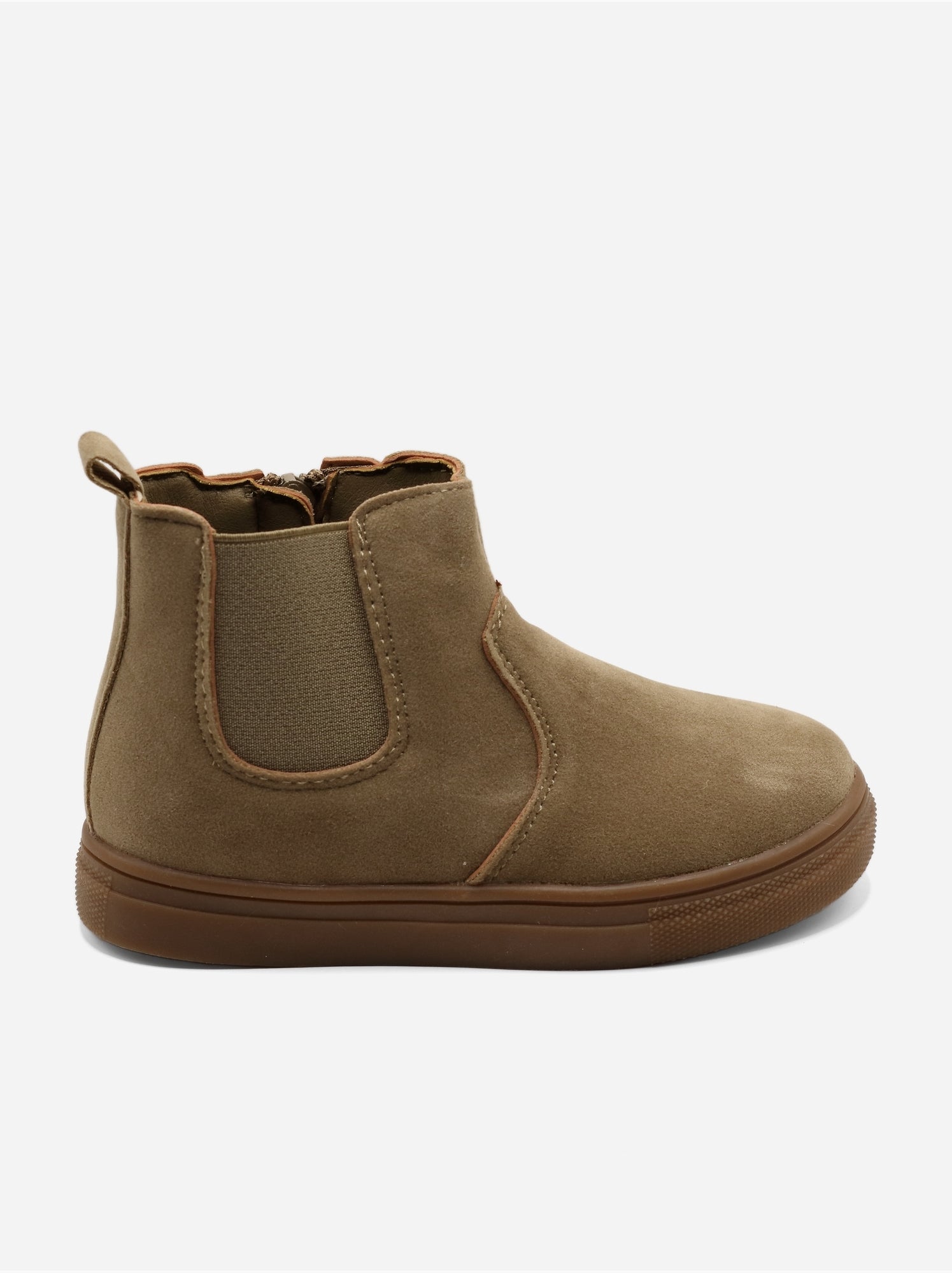 Bottines à zip - Taupe