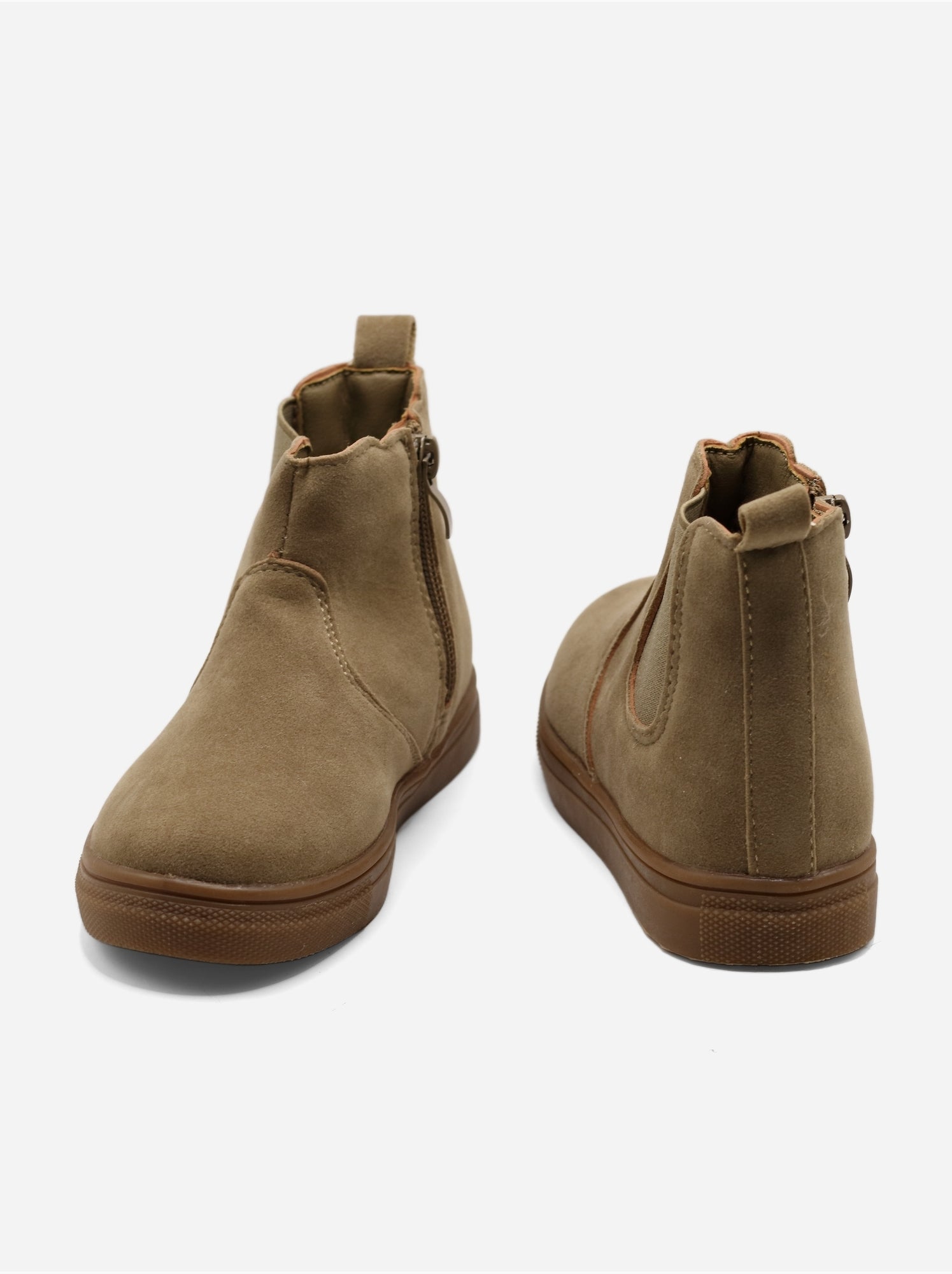Bottines à zip - Taupe