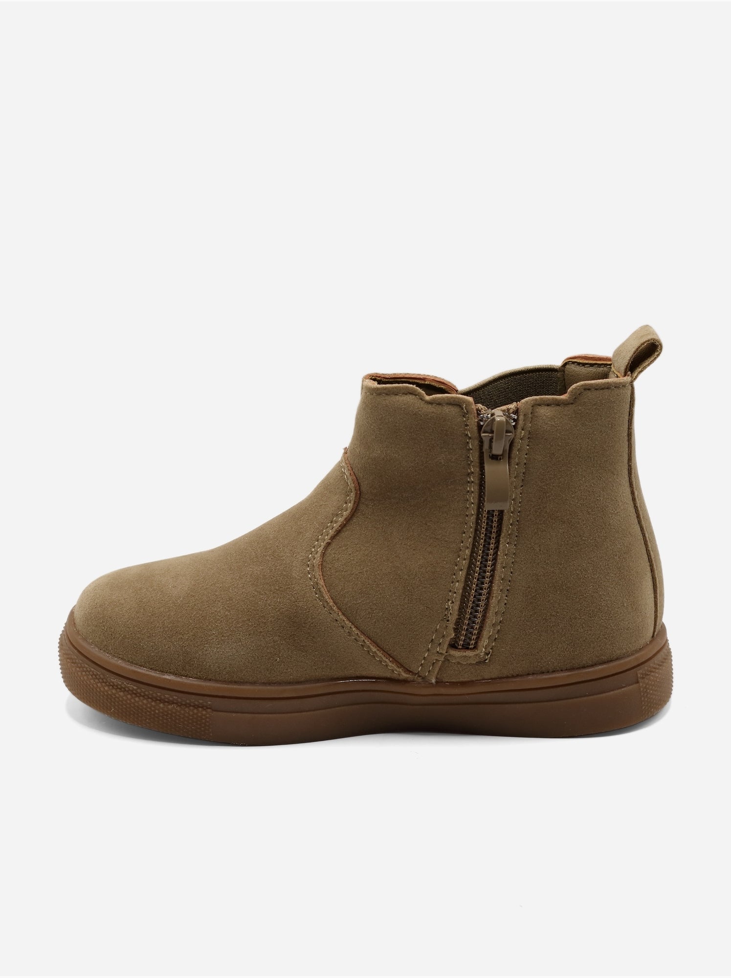 Bottines à zip - Taupe