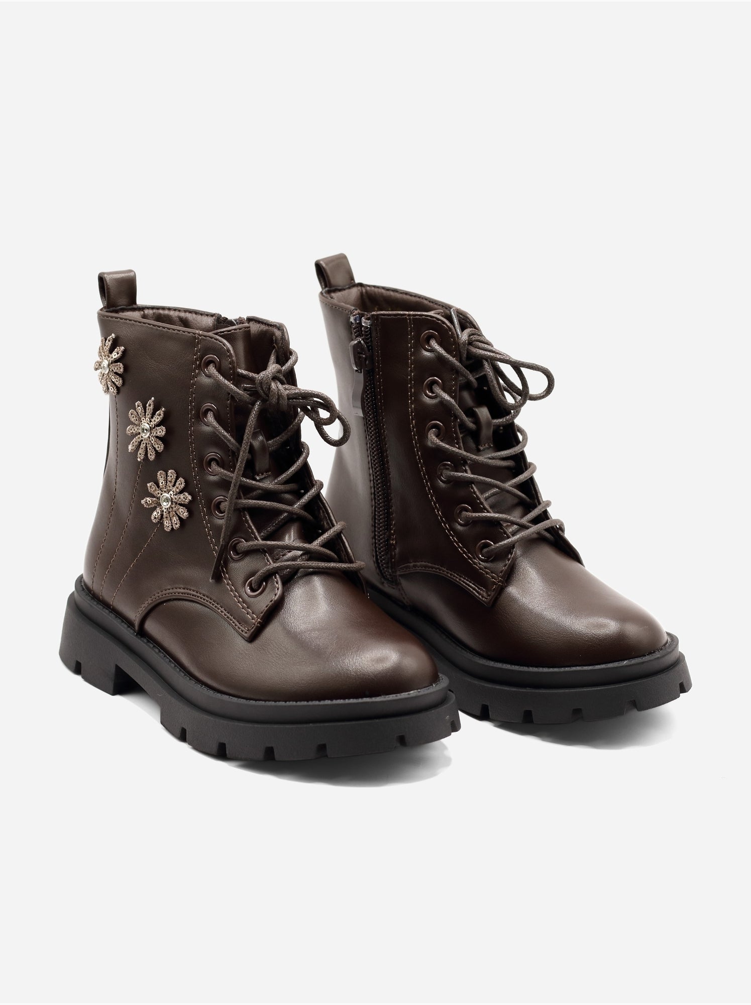 Bottines avec motifs décoratif - Marron
