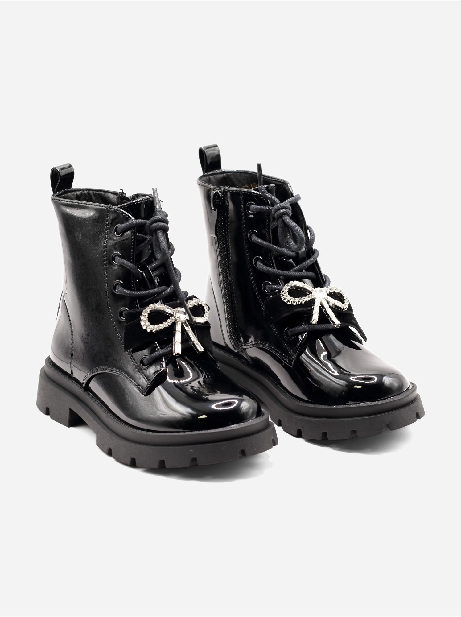 Bottines avec un nœud décoratif - Noir