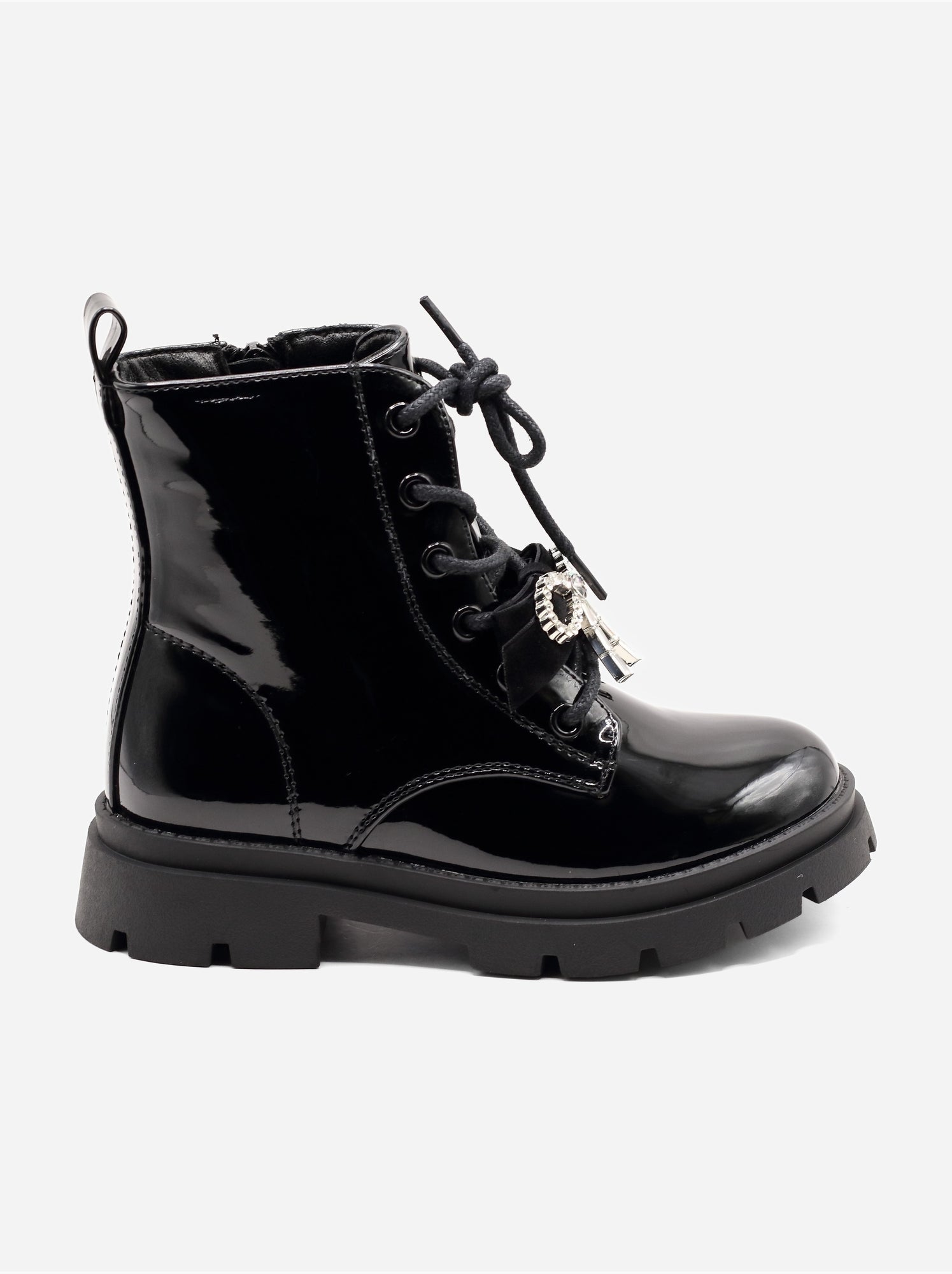 Bottines avec un nœud décoratif - Noir