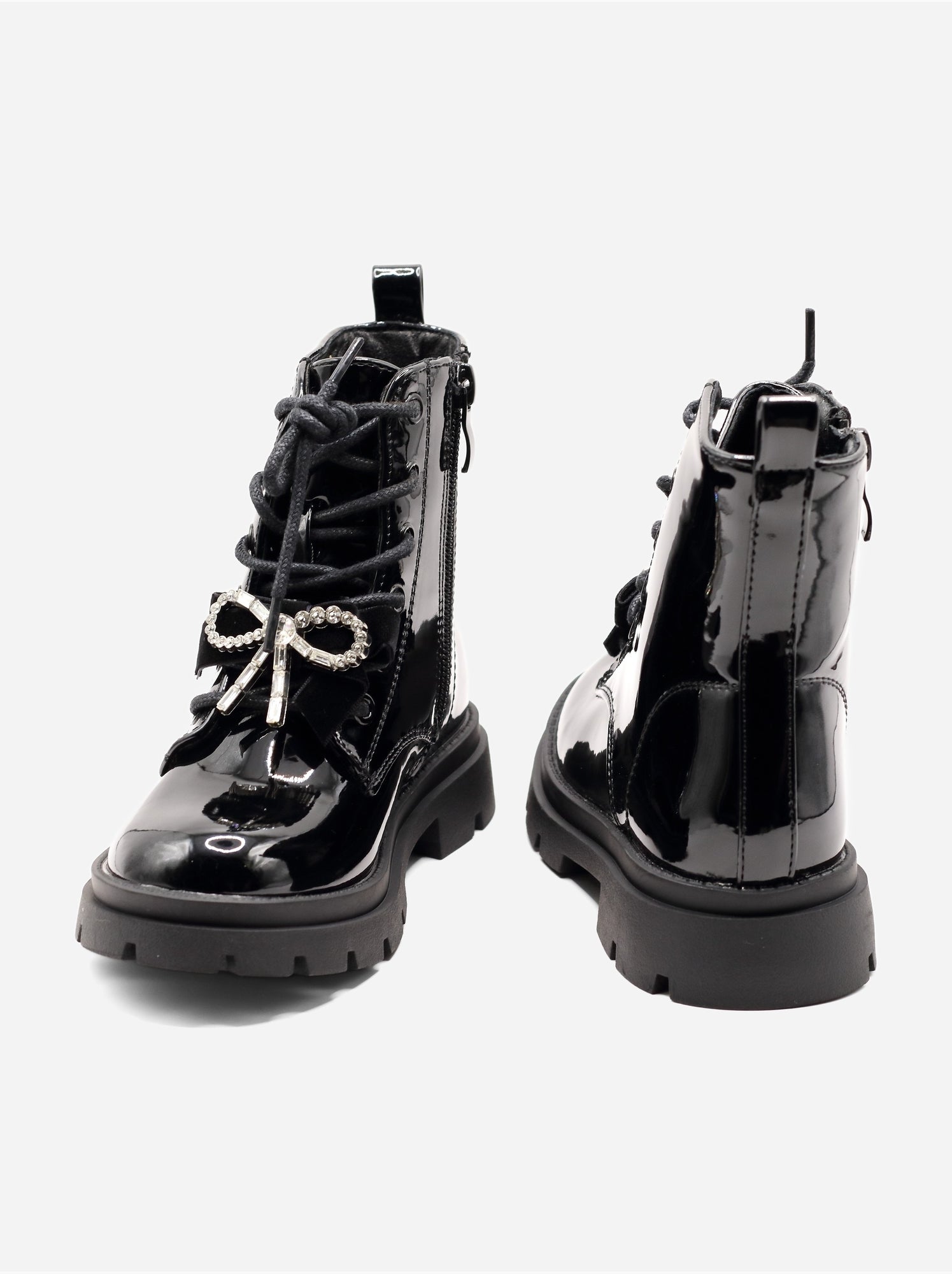 Bottines avec un nœud décoratif - Noir