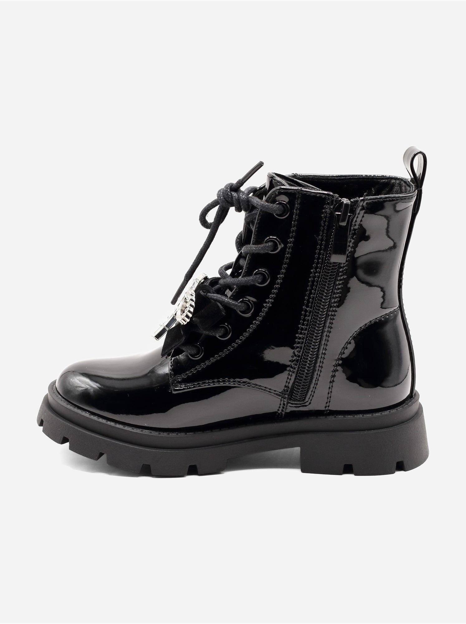 Bottines avec un nœud décoratif - Noir