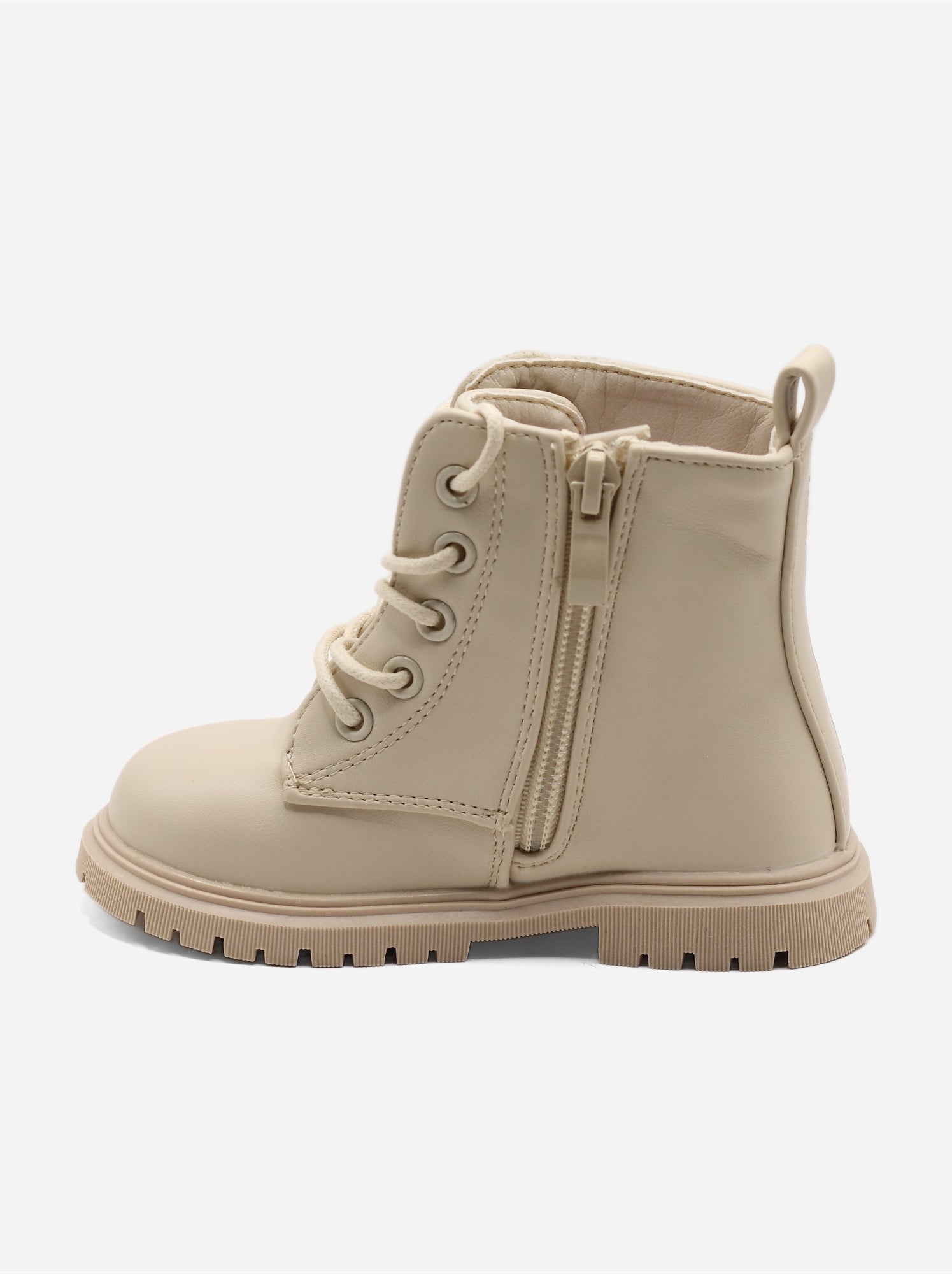 Bottines bébé a lacets - Crème