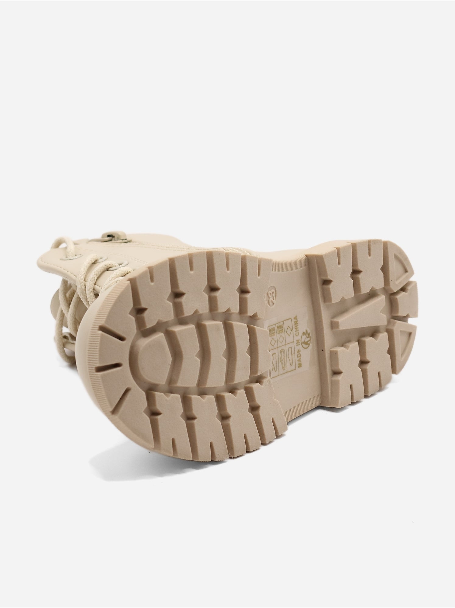 Bottines bébé a lacets - Crème