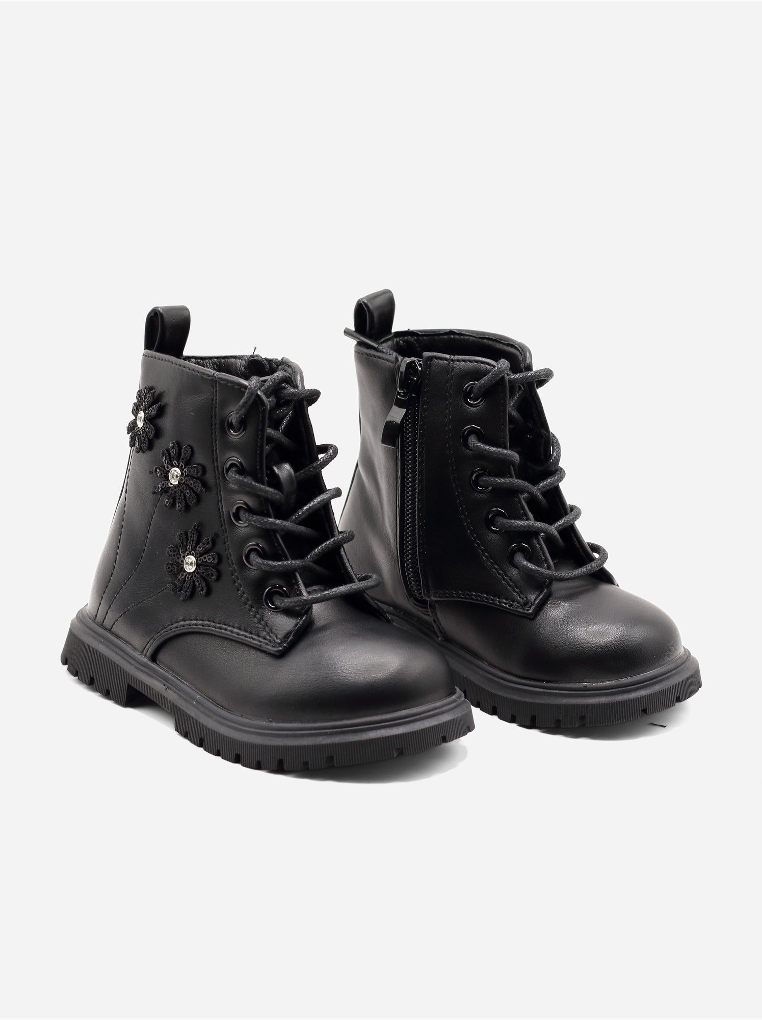 Bottines bébé a lacets - Noir
