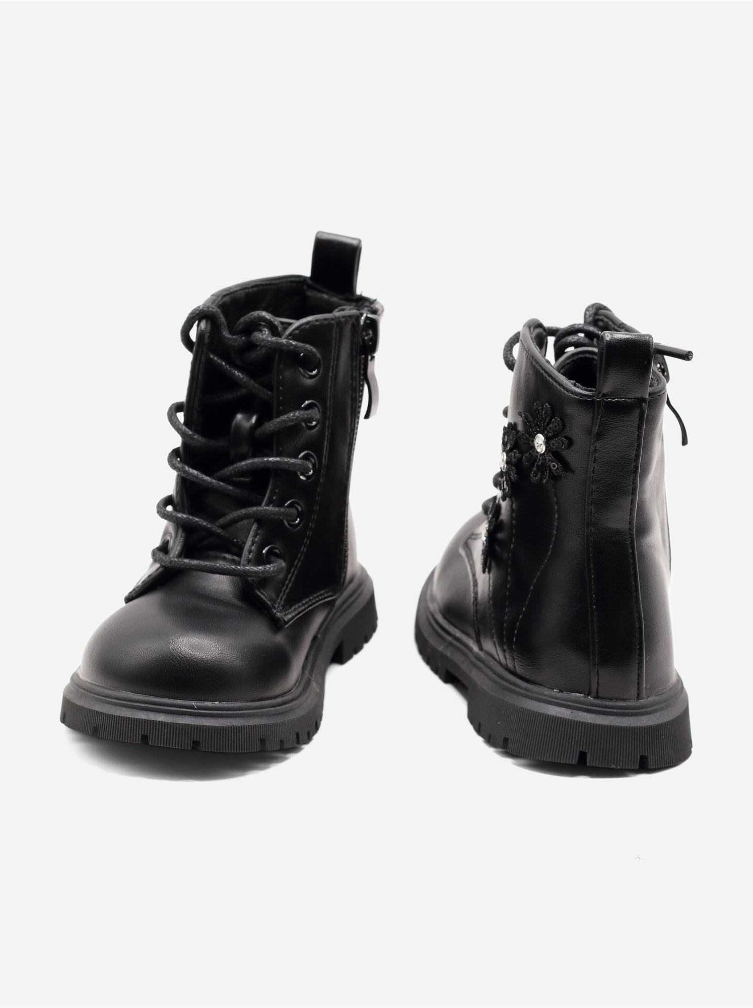 Bottines bébé a lacets - Noir